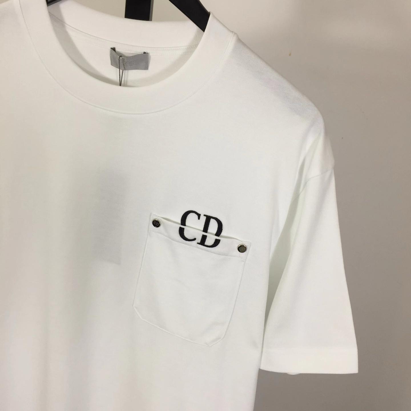 Dior Logo Cotton T-Shirt  - DesignerGu