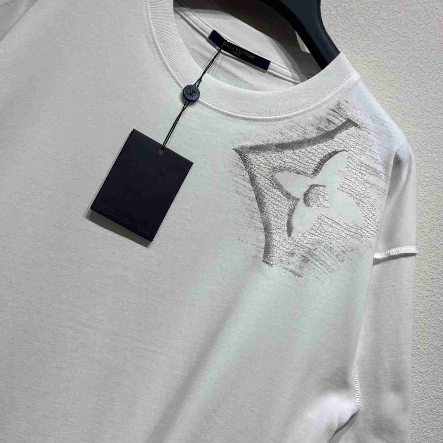 Louis Vuitton Short-Sleeved Cotton Crewneck    - DesignerGu