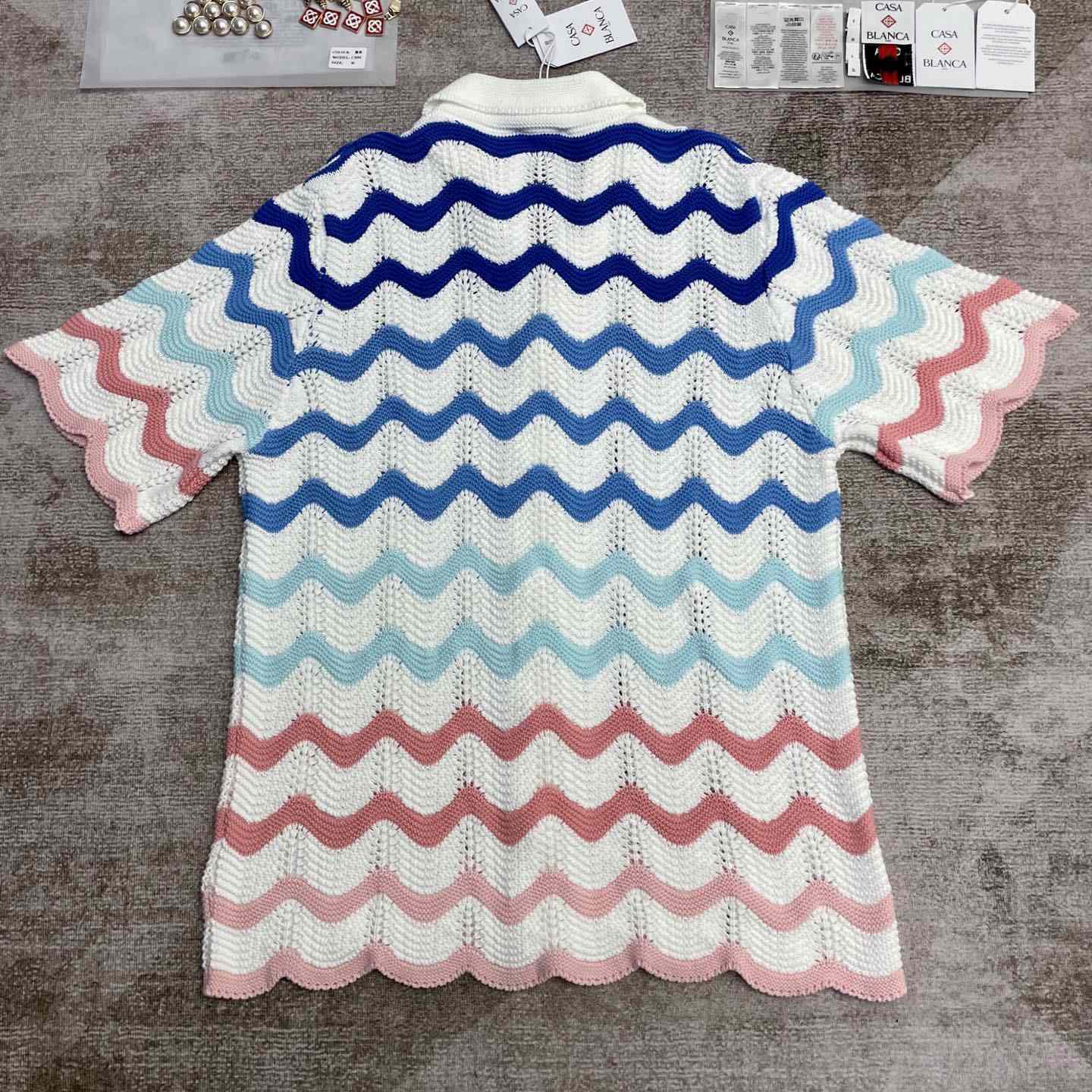 Casablanca Wave Shirt   D0086 - DesignerGu