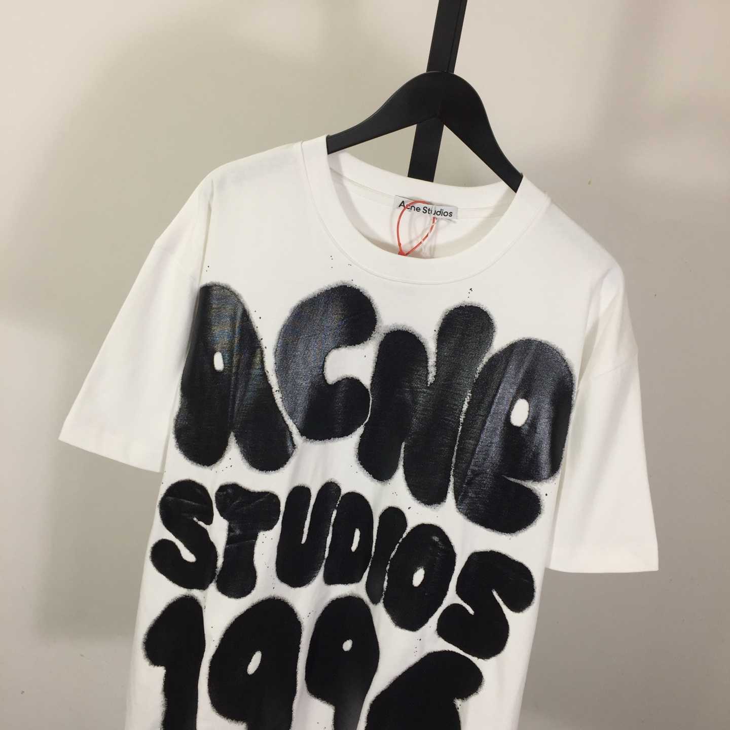 Acne Studios  T-shirt logo - Relaxed unisex fit - White - DesignerGu