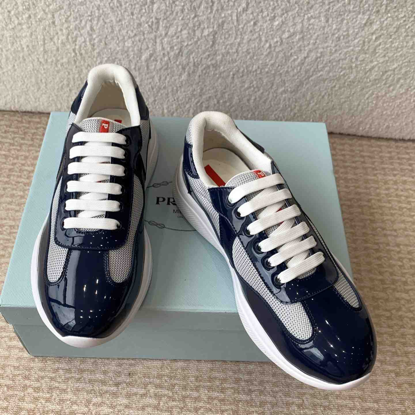 Prada Prada Cloudburst Gray Bronze Low Top Sneaker - DesignerGu