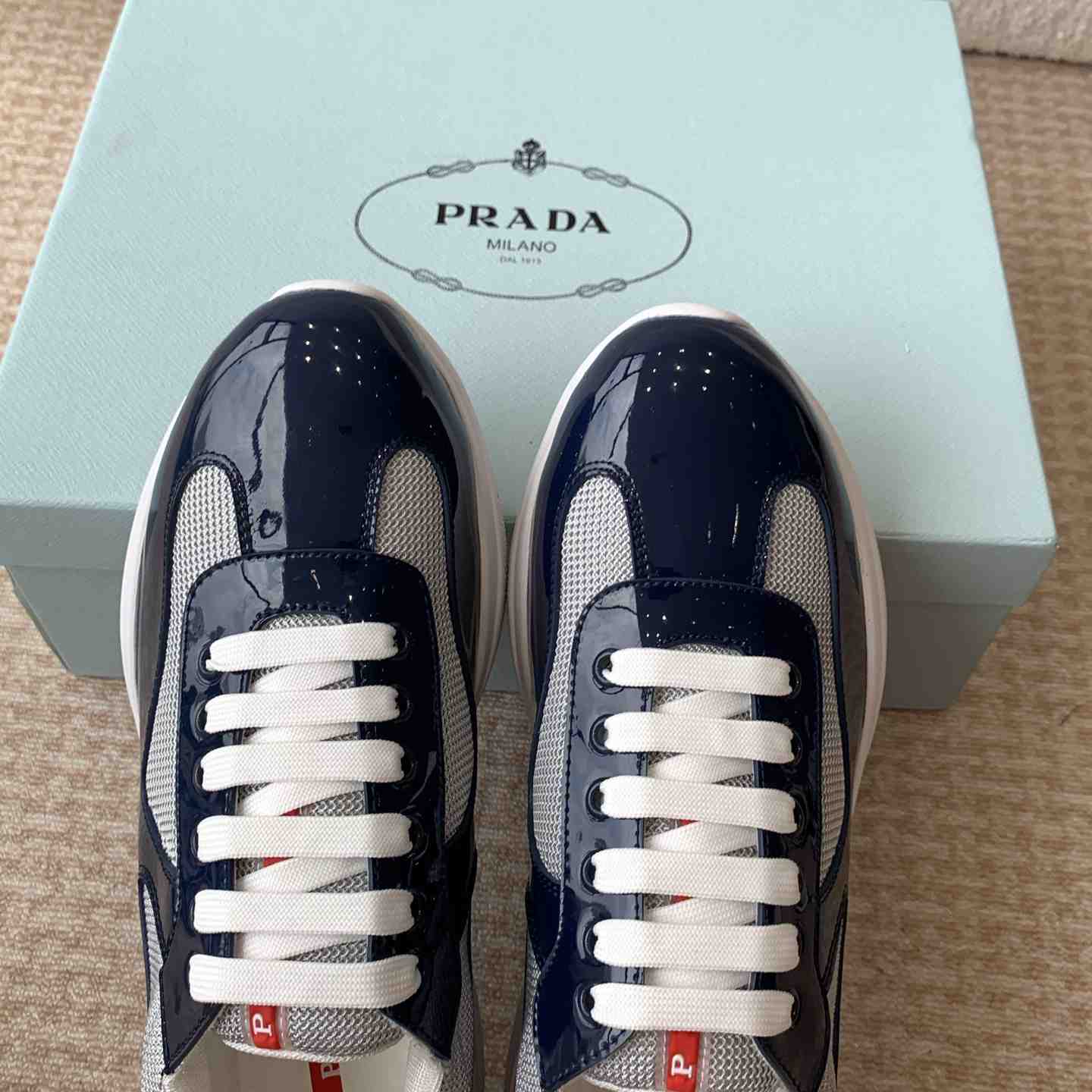 Prada Prada Cloudburst Gray Bronze Low Top Sneaker - DesignerGu
