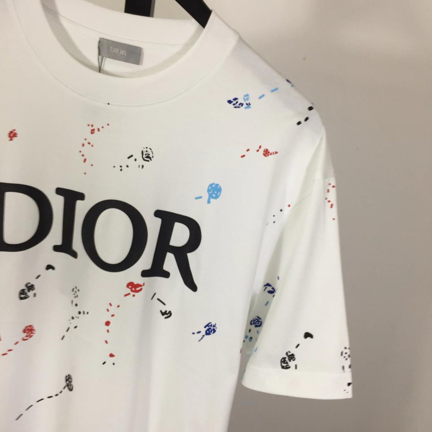 Dior Logo Cotton T-Shirt  - DesignerGu