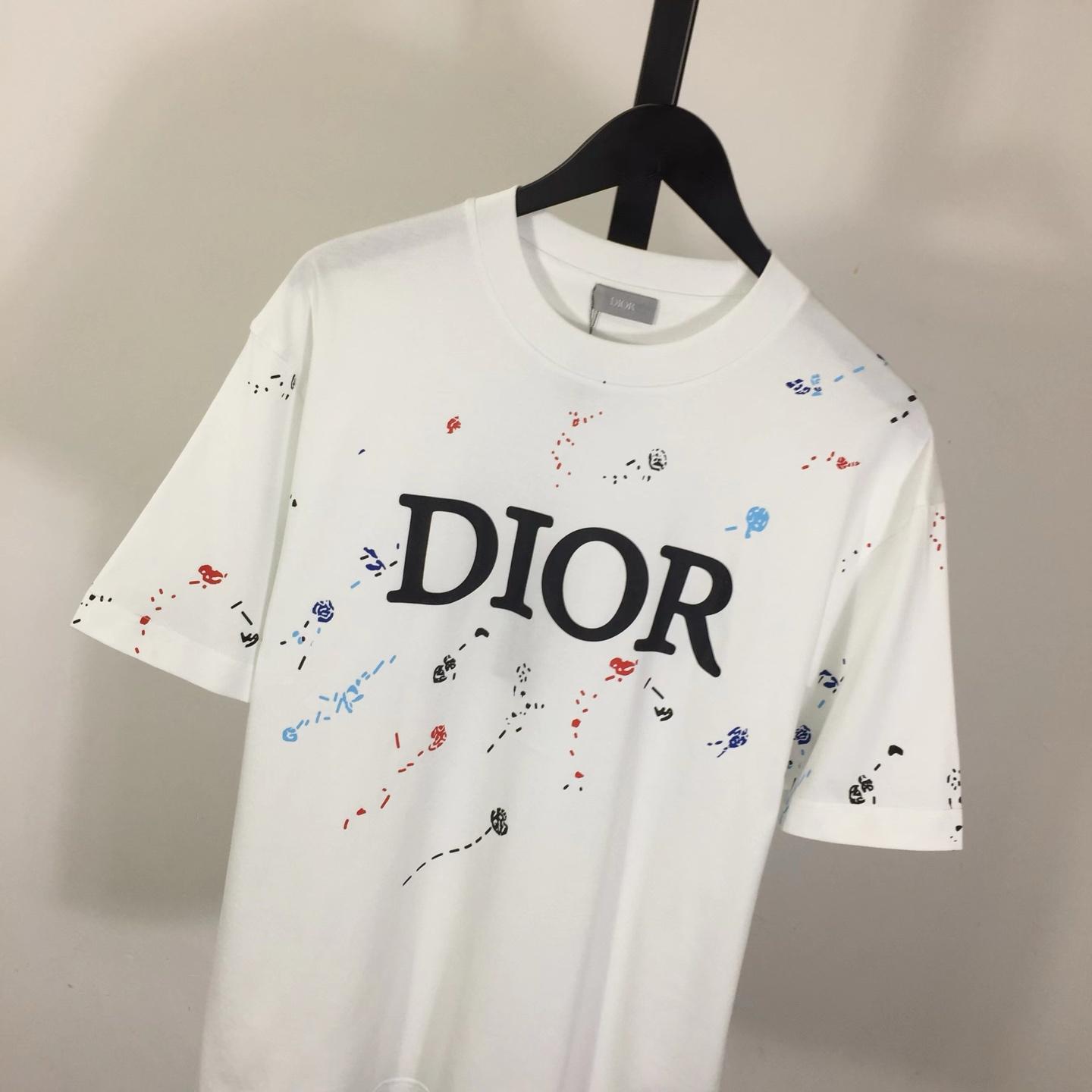 Dior Logo Cotton T-Shirt  - DesignerGu