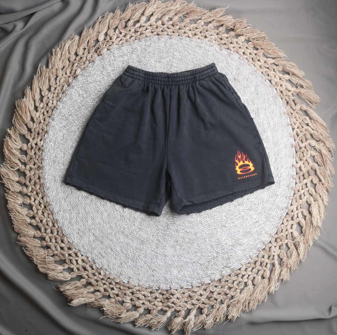 Balenciaga Burning Unity Arch Molleton Shorts  - DesignerGu