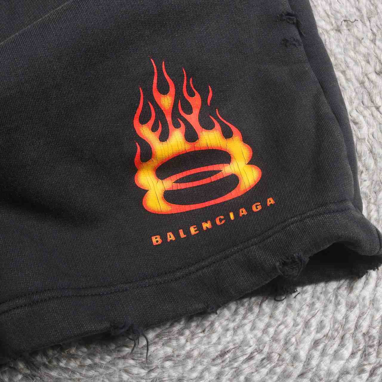 Balenciaga Burning Unity Arch Molleton Shorts  - DesignerGu