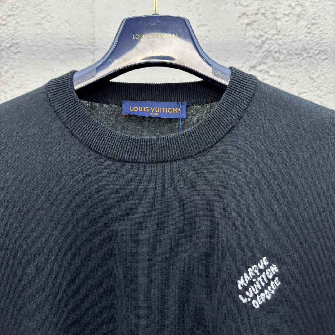 Louis Vuitton Short-Sleeved Cotton Crewneck  1AGKMG - DesignerGu