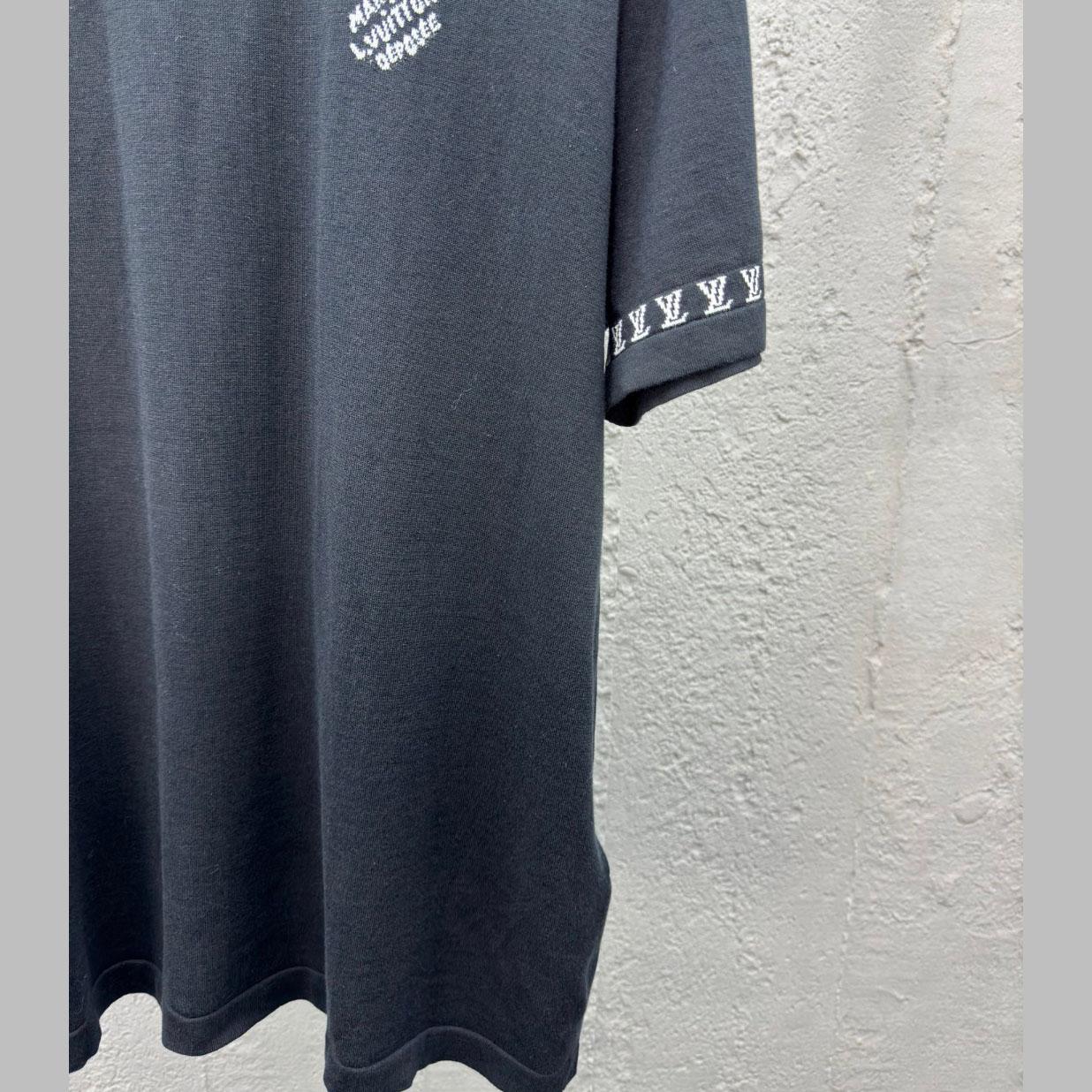 Louis Vuitton Short-Sleeved Cotton Crewneck  1AGKMG - DesignerGu