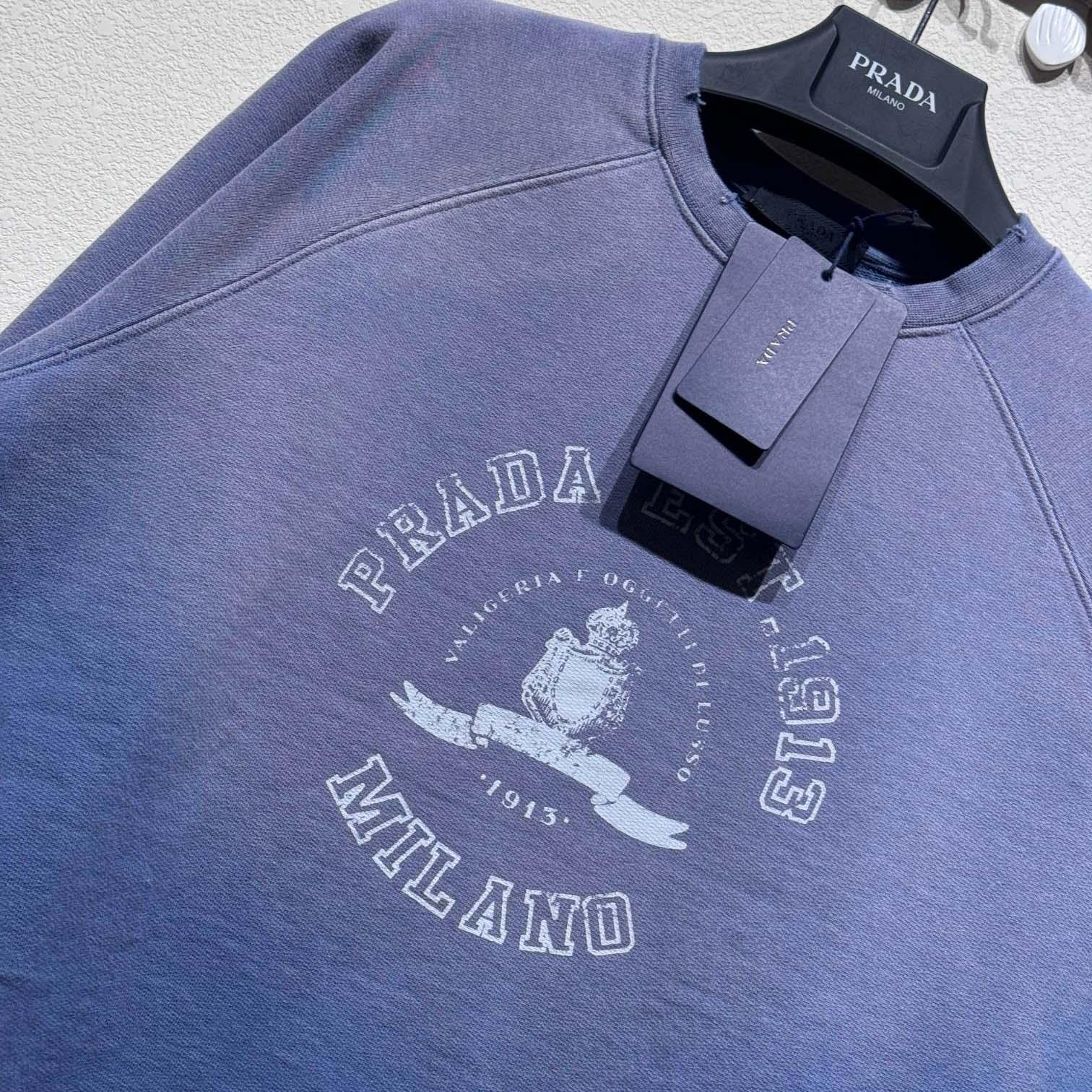 Prada Cotton Fleece Sweatshirt - DesignerGu