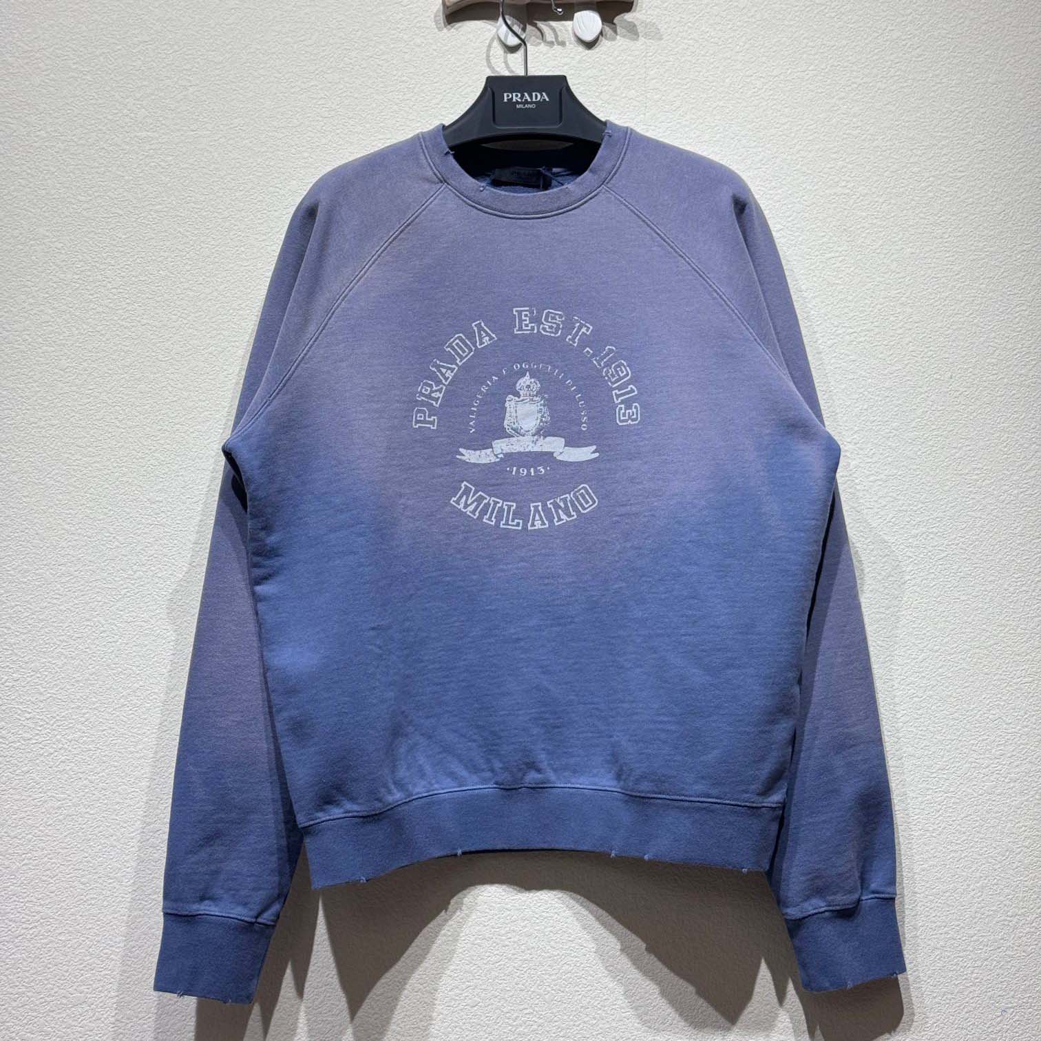 Prada Cotton Fleece Sweatshirt - DesignerGu