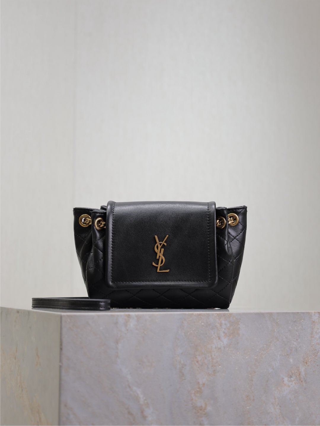 Saint Laurent College Mini In Shiny Leather - DesignerGu