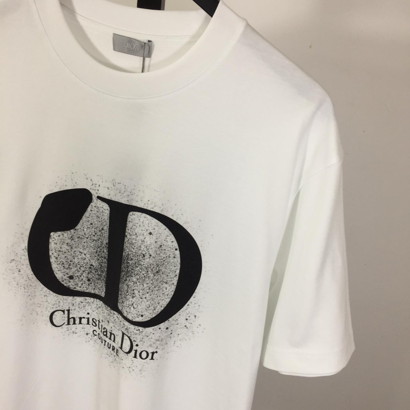 Dior Logo Cotton T-Shirt  - DesignerGu
