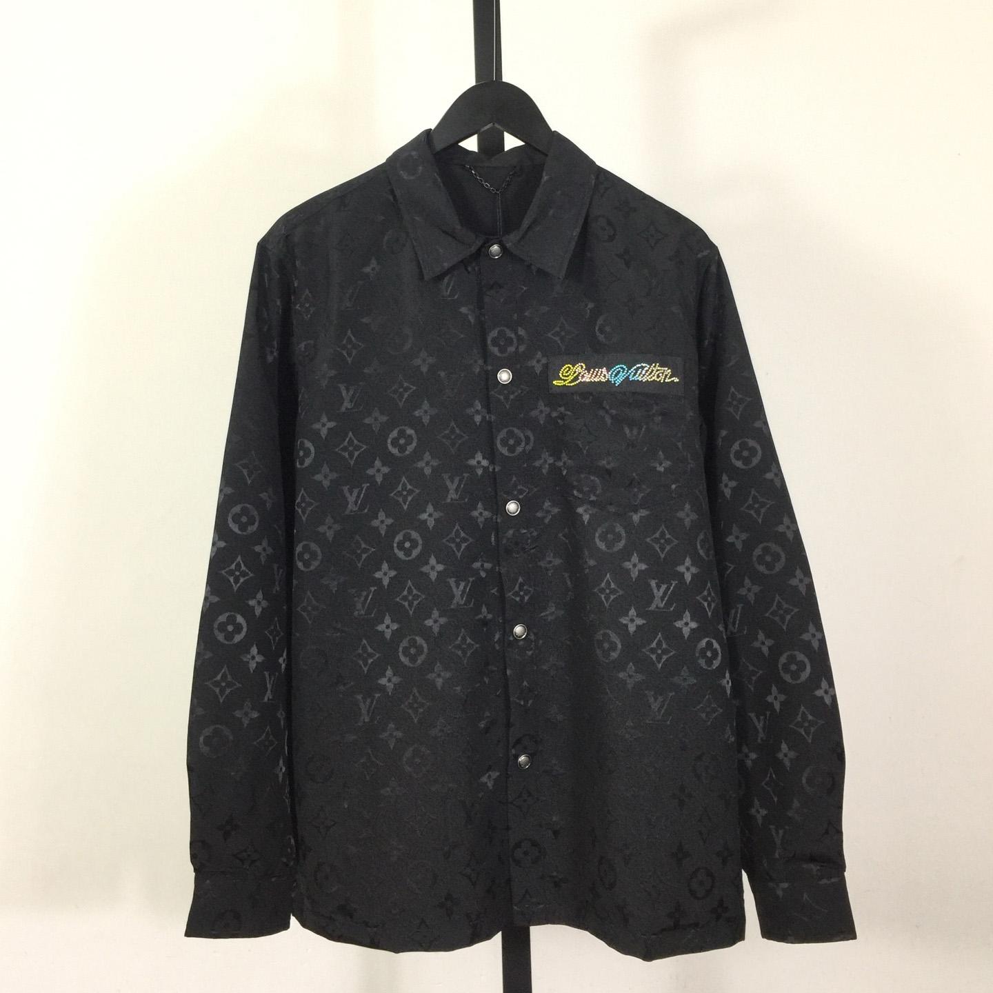 Louis Vuitton Monogram Moire Jacquard Silk Overshirt  1AGTGQ - DesignerGu