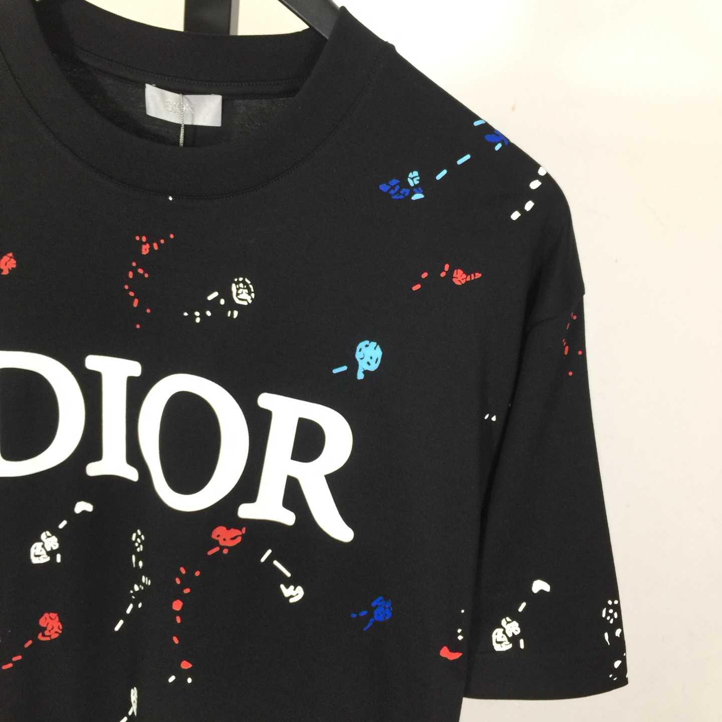 Dior Logo Cotton T-Shirt  - DesignerGu