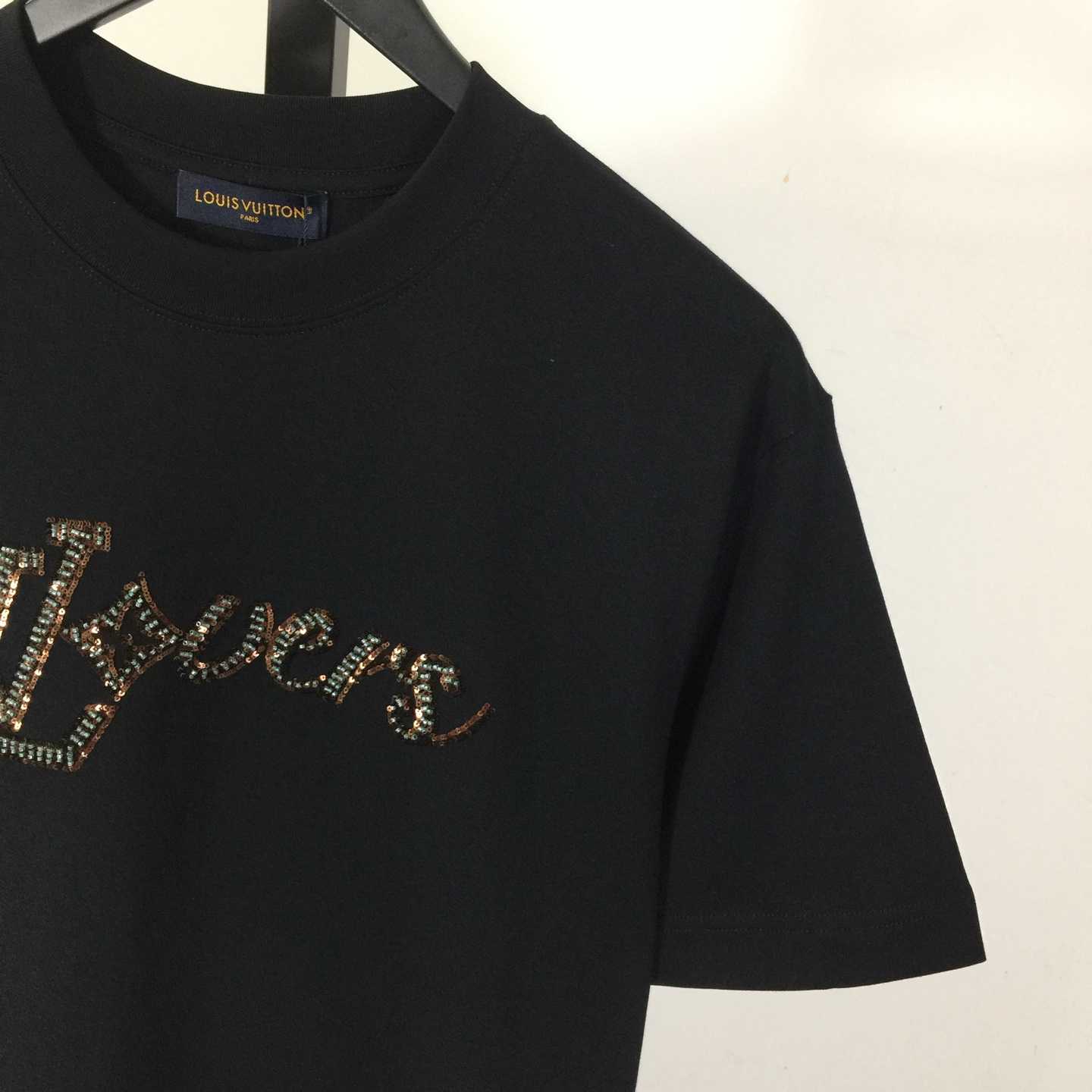 Louis Vuitton LV Vers Embellished Short-Sleeved T-Shirt   - DesignerGu