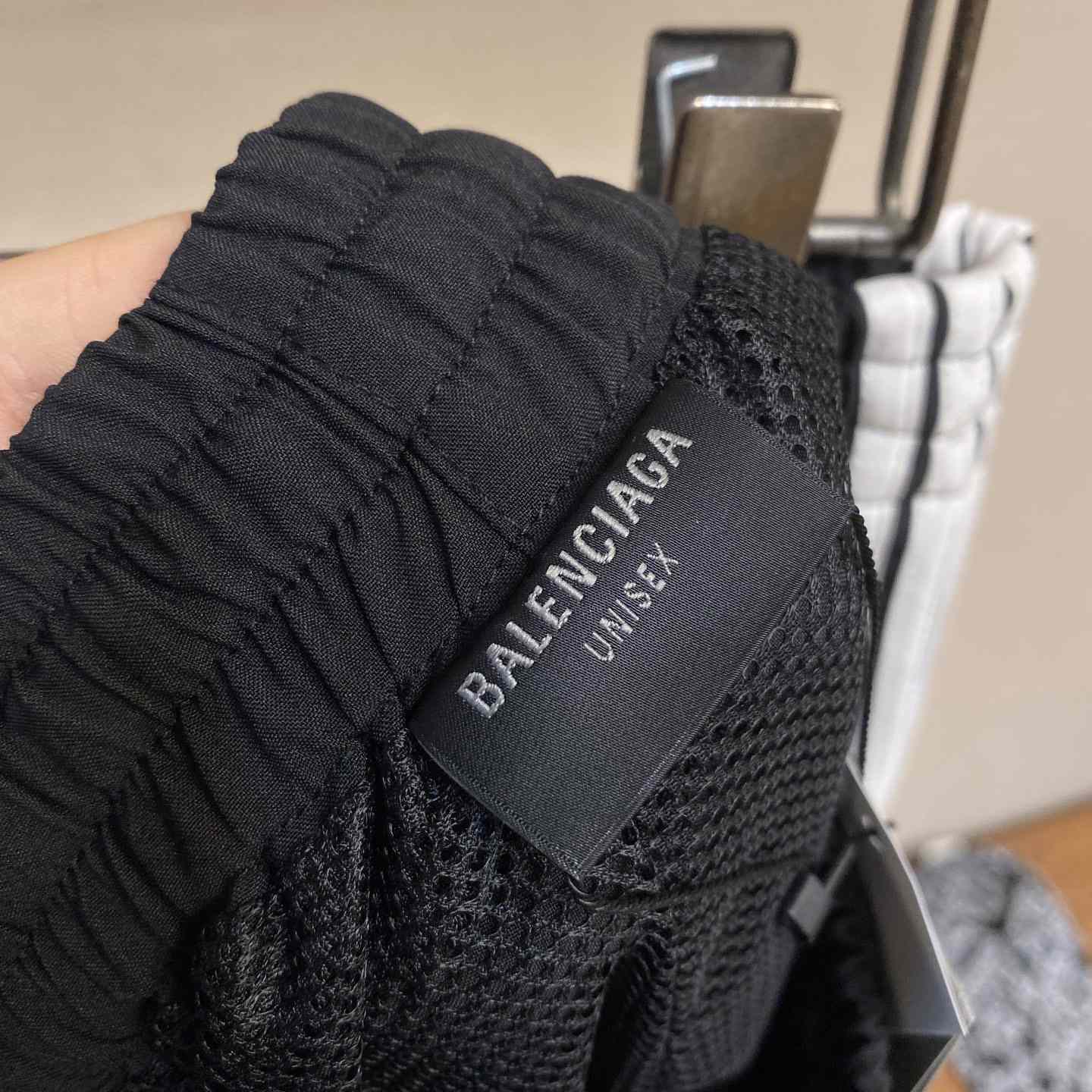 Balenciaga Large Tracksuit Pants In Black Technical Fabric - DesignerGu
