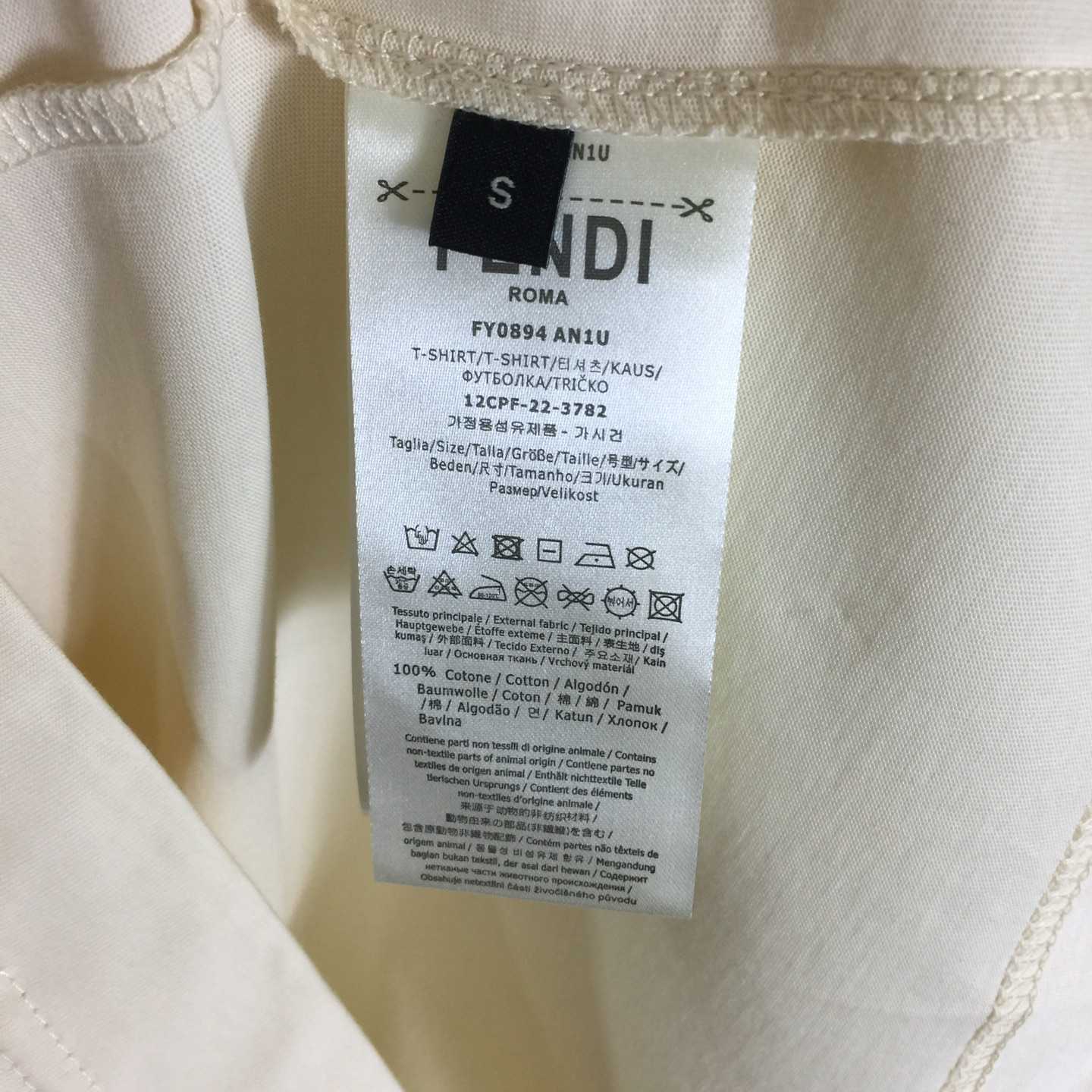 Fendi White Cotton T-shirt - DesignerGu