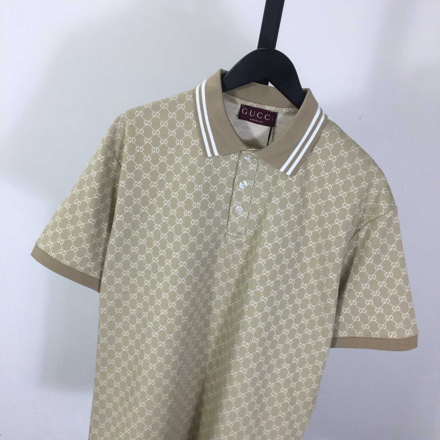 Gucci GG Cotton Jersey Jacquard Polo Shirt - DesignerGu
