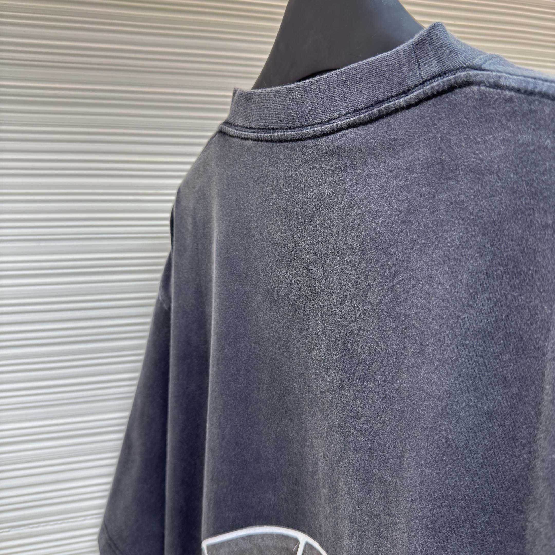 Balenciaga Automobili Lamborghini Oversized T-Shirt In Faded Black Dry Jersey - DesignerGu