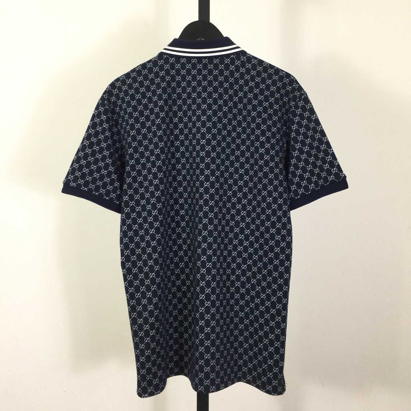 Gucci GG Cotton Jersey Jacquard Polo Shirt - DesignerGu