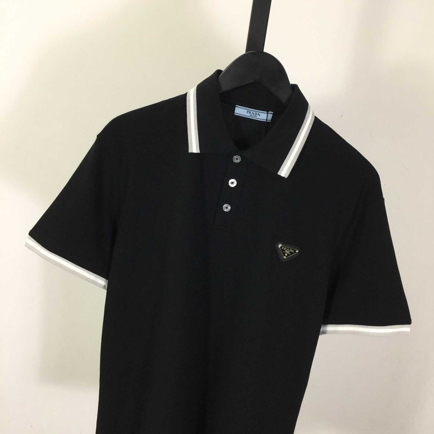 Prada Logo Cotton Polo Shirt - DesignerGu