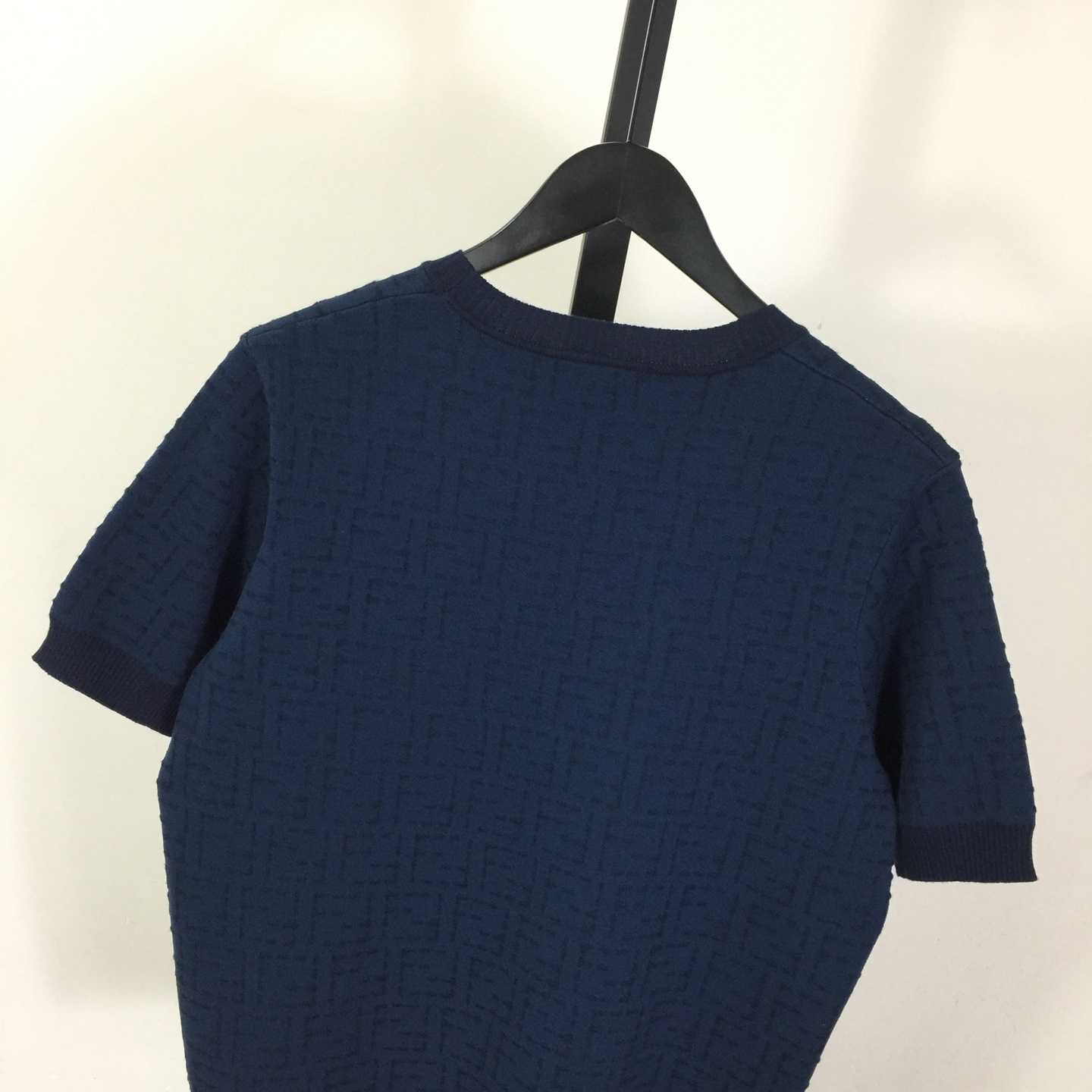 Fendi Blue Cotton FF Selleria Pullover - DesignerGu