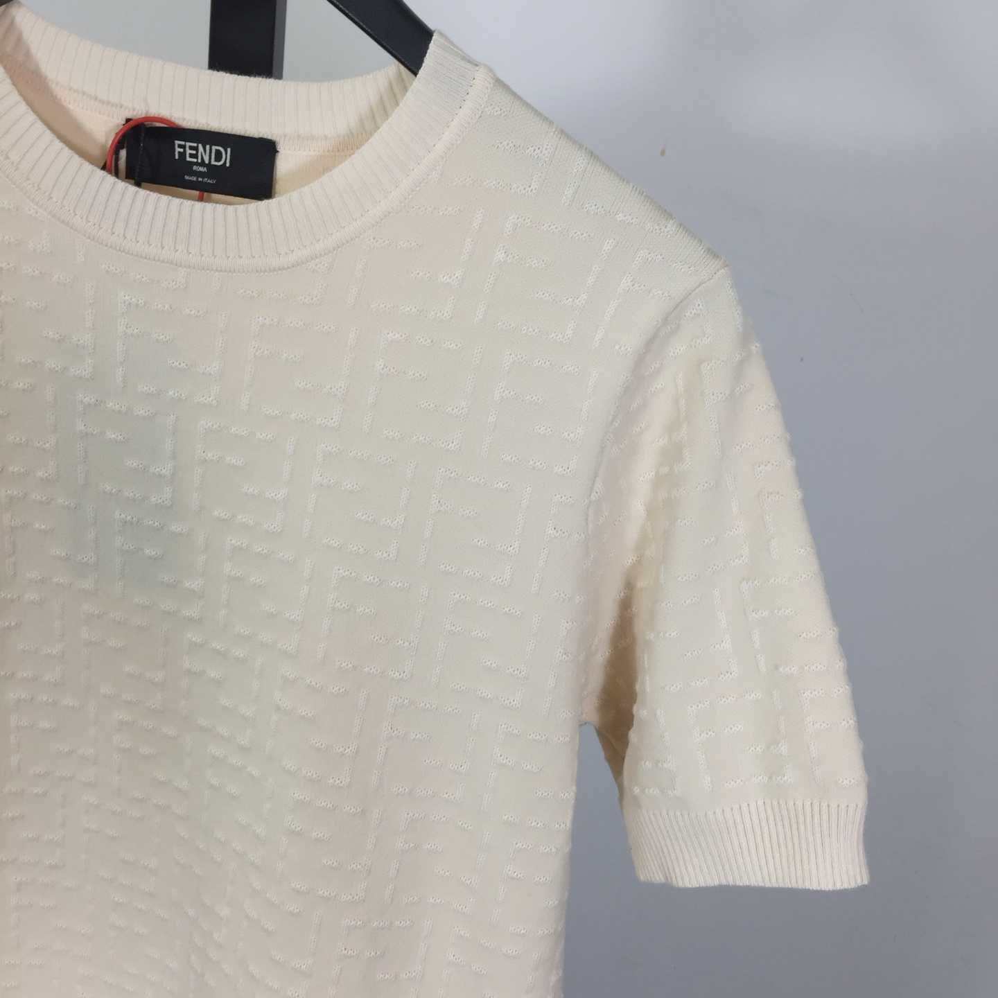 Fendi Beige Cotton FF Selleria Pullover - DesignerGu