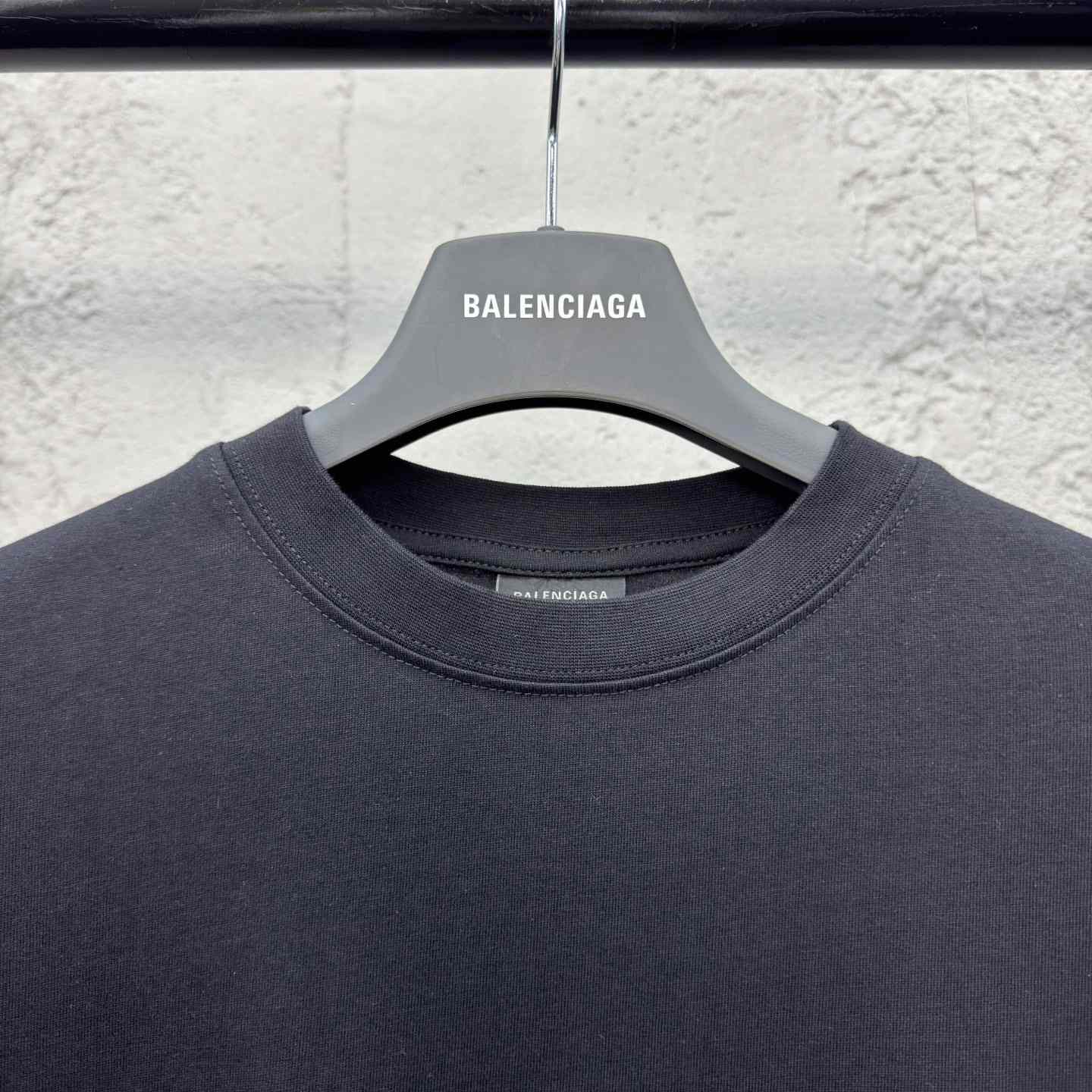 Balenciaga Security Tape Logo T-Shirt Oversized In Black - DesignerGu