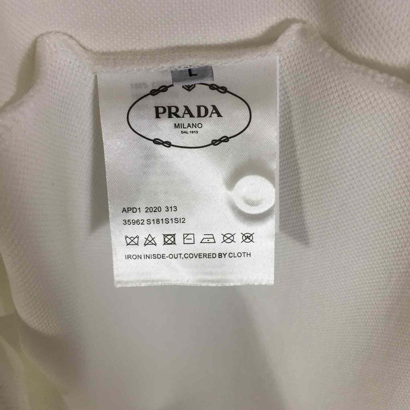 Prada Logo Cotton Polo Shirt - DesignerGu