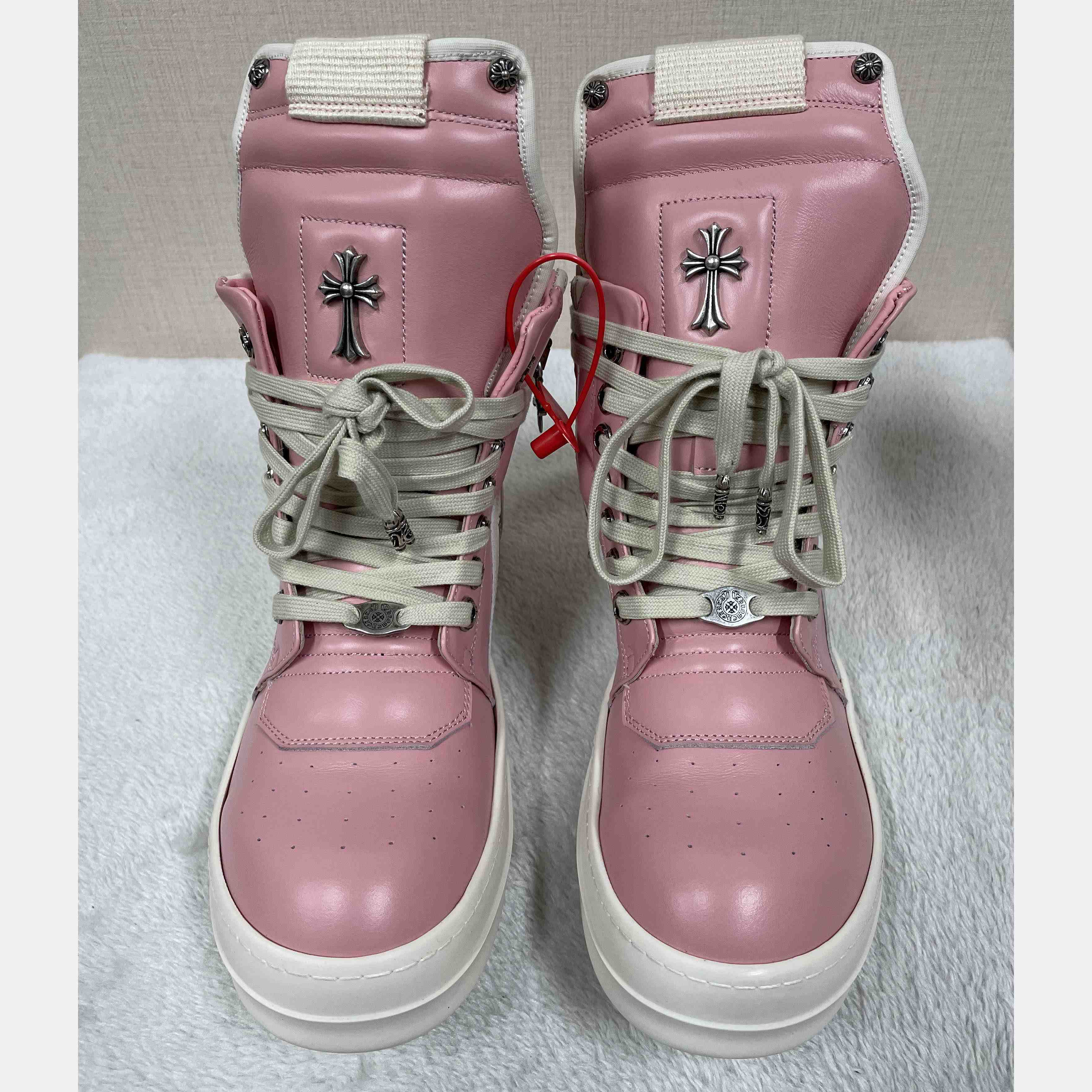 Chrome Hearts x Rick Owens Geobasket High 'Pink' - DesignerGu