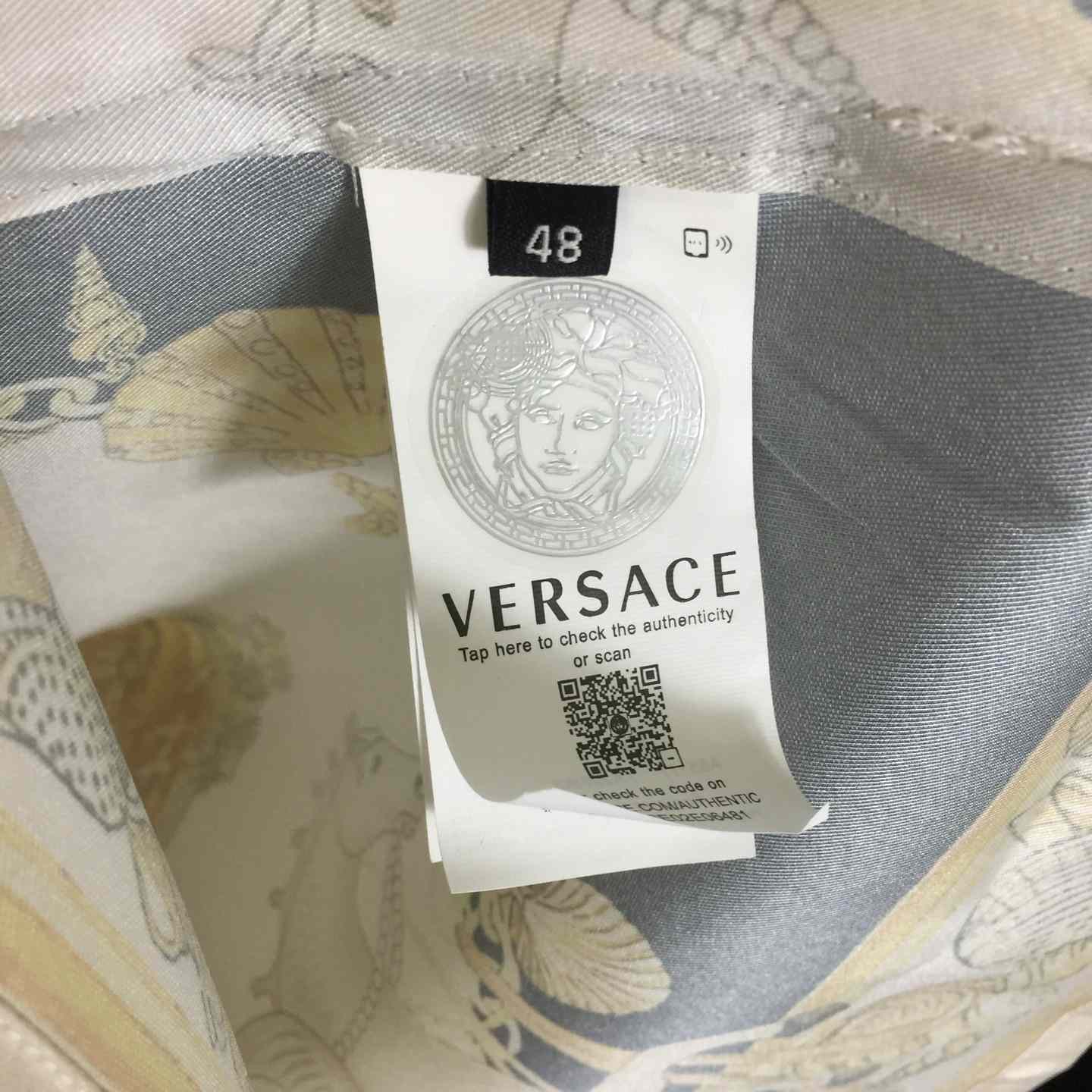 Versace Coral Theatre Silk Shirt - DesignerGu