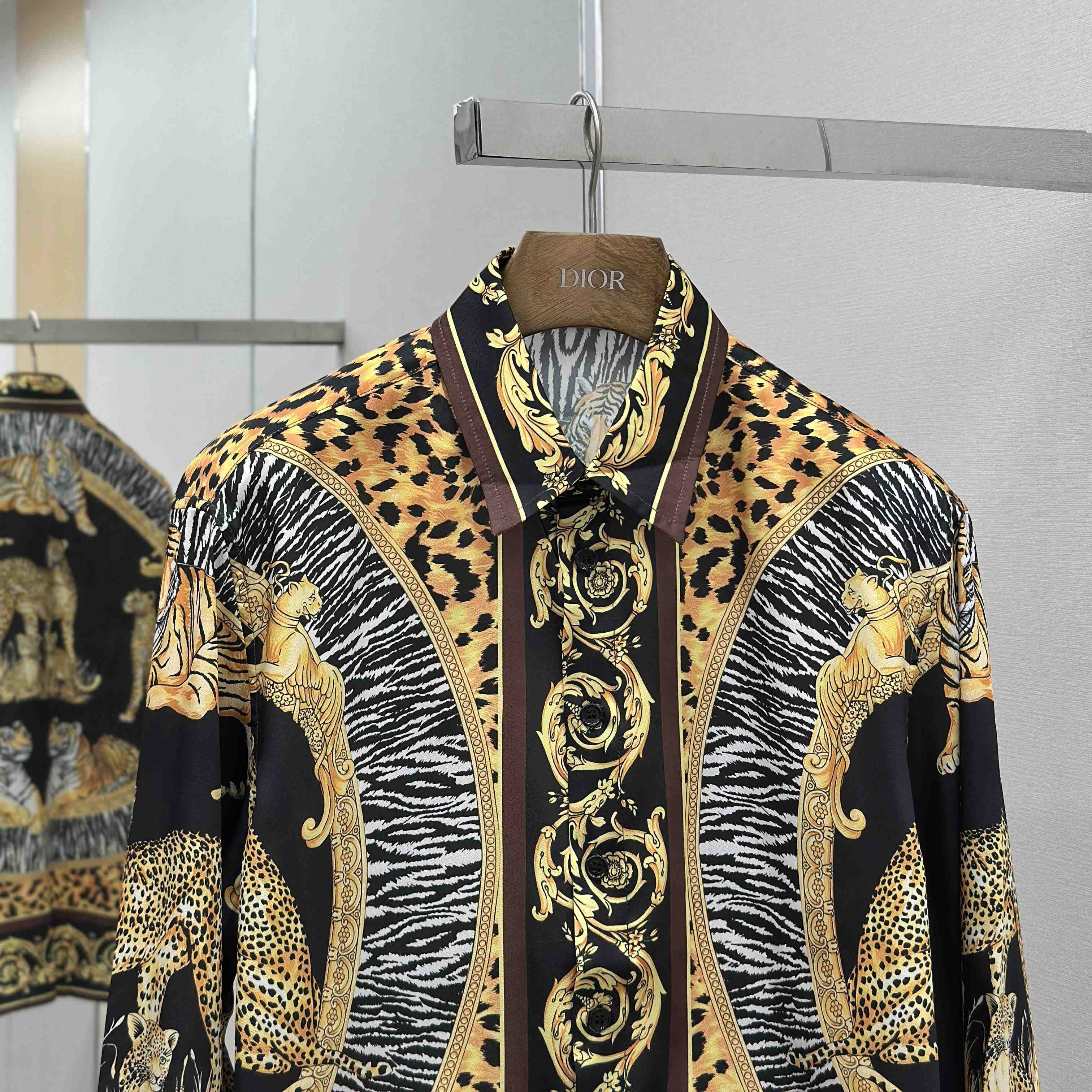 Versace Wild Cats Silk Shirt - DesignerGu