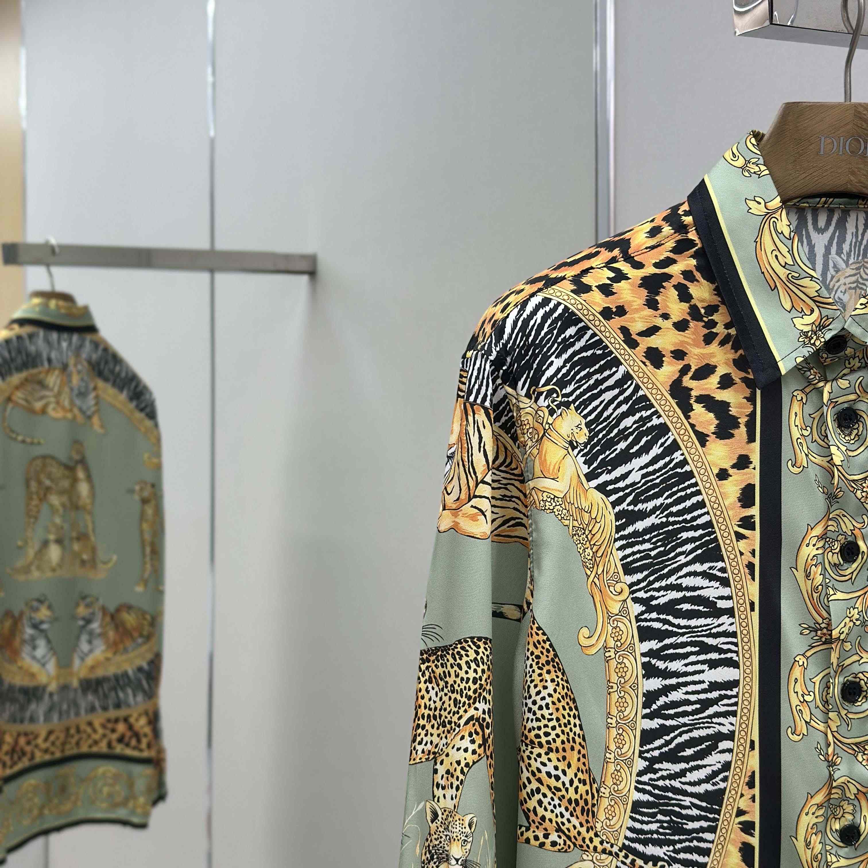 Versace Wild Cats Silk Shirt - DesignerGu
