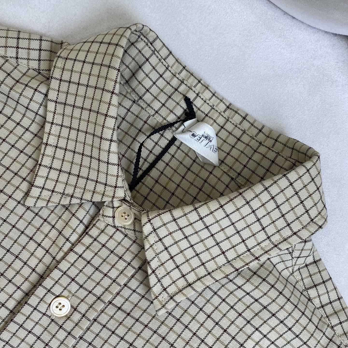Celine Loose Shirt In Checked Cotton - DesignerGu