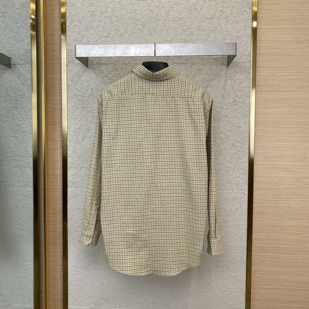 Celine Loose Shirt In Checked Cotton - DesignerGu