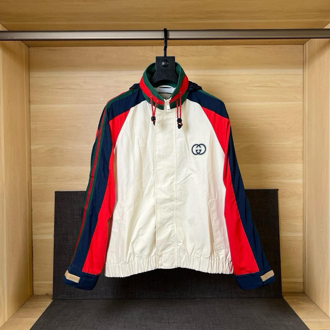 Gucci -Colour-block Bomber Jacket  - DesignerGu