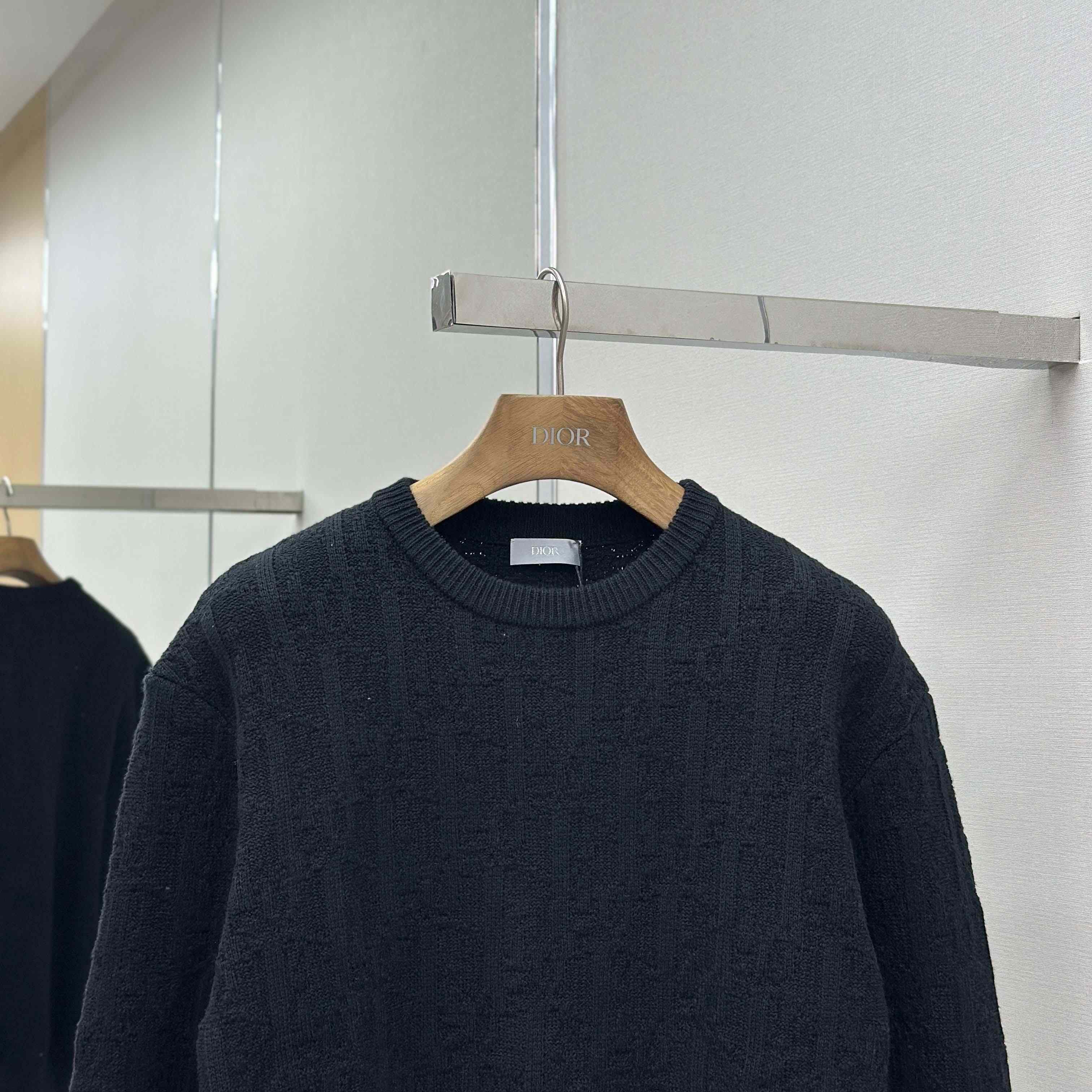 Dior Oblique Sweater Black Cotton-Blend Jacquard - DesignerGu