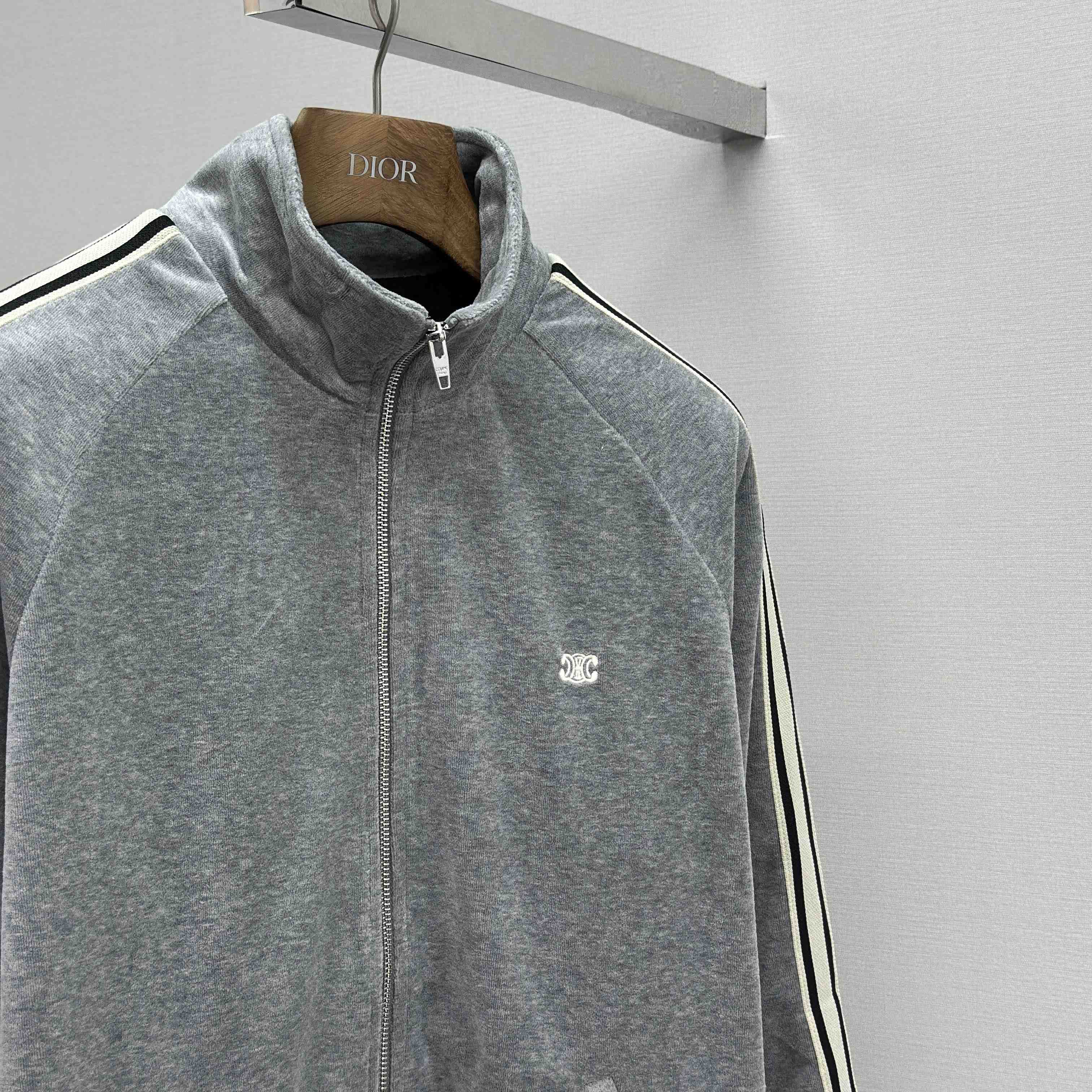 Celine Tracksuit Jacket In Velvet Cotton - DesignerGu