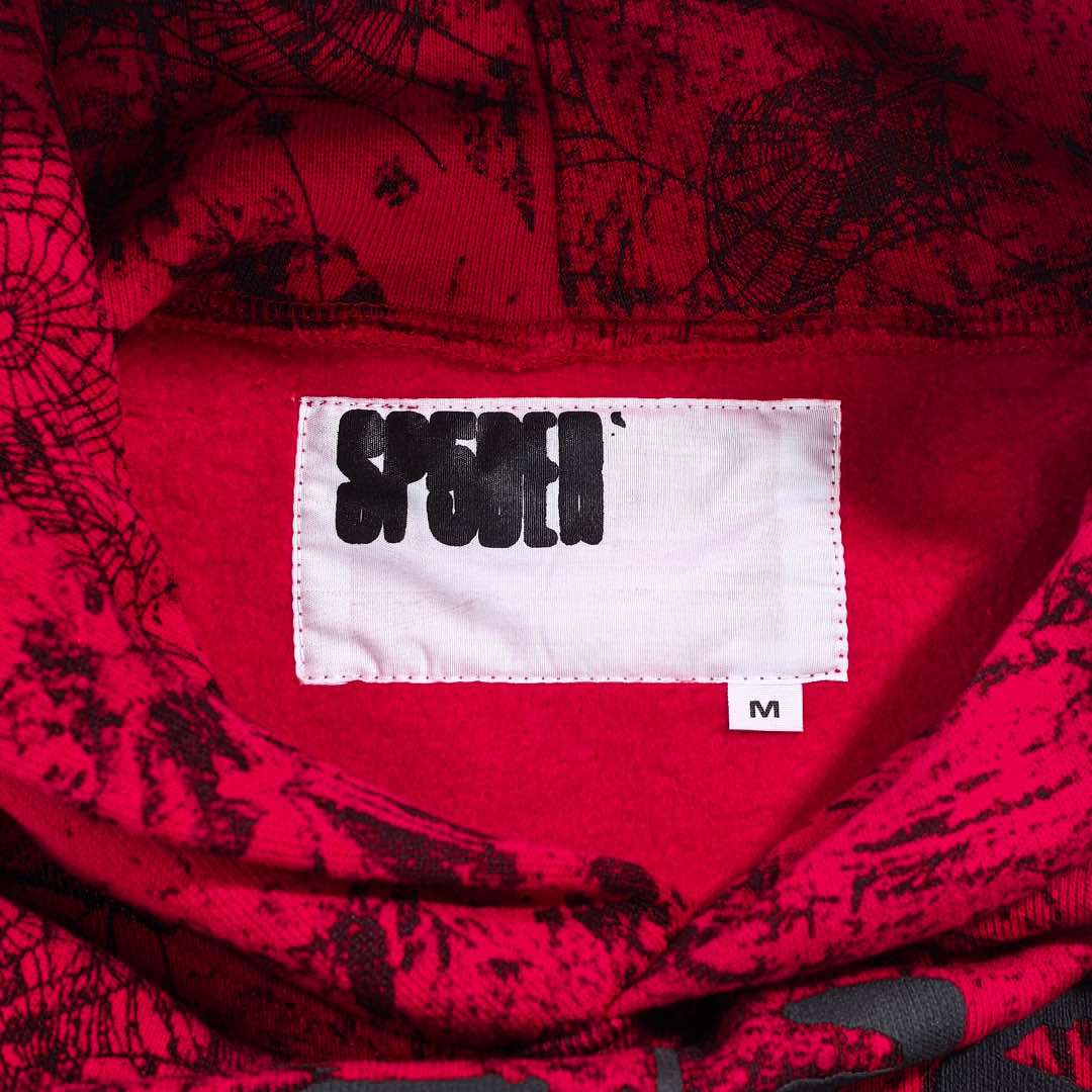 Sp5der OG Tree Camo Hoodie Red - DesignerGu