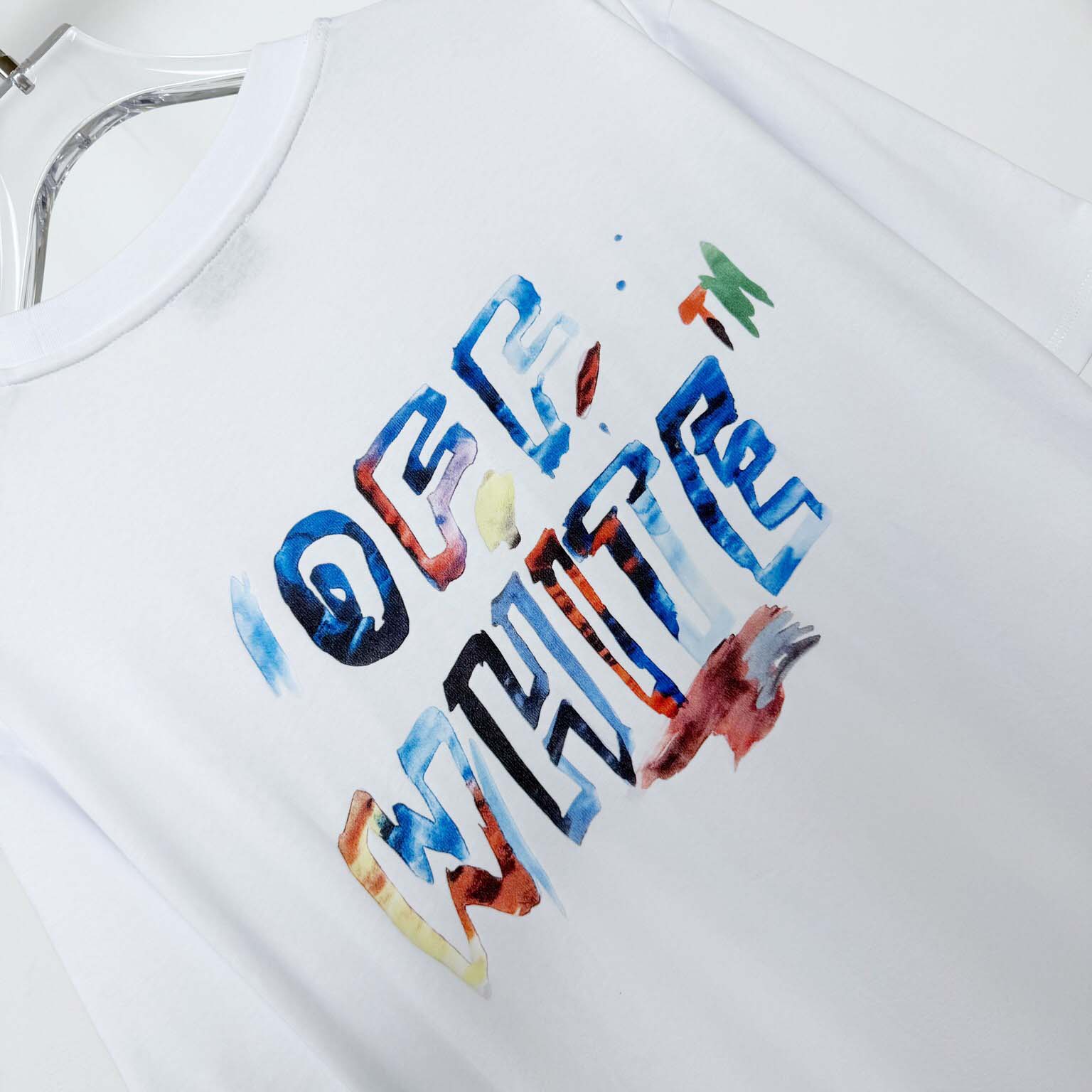 Off-White Boys Watercolour T-Shirt In White - DesignerGu