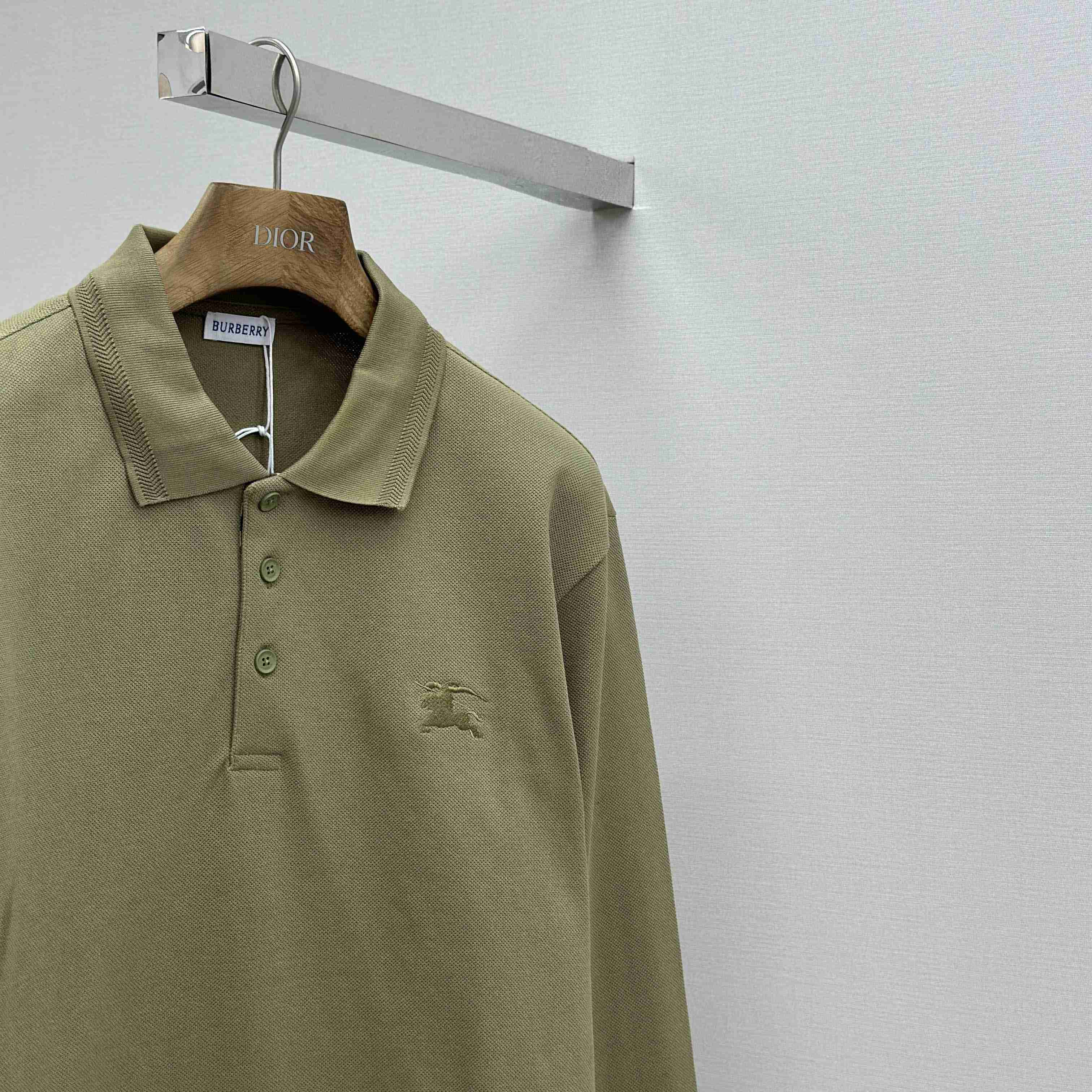 Burberry Long-sleeve Cotton Polo Shirt - DesignerGu