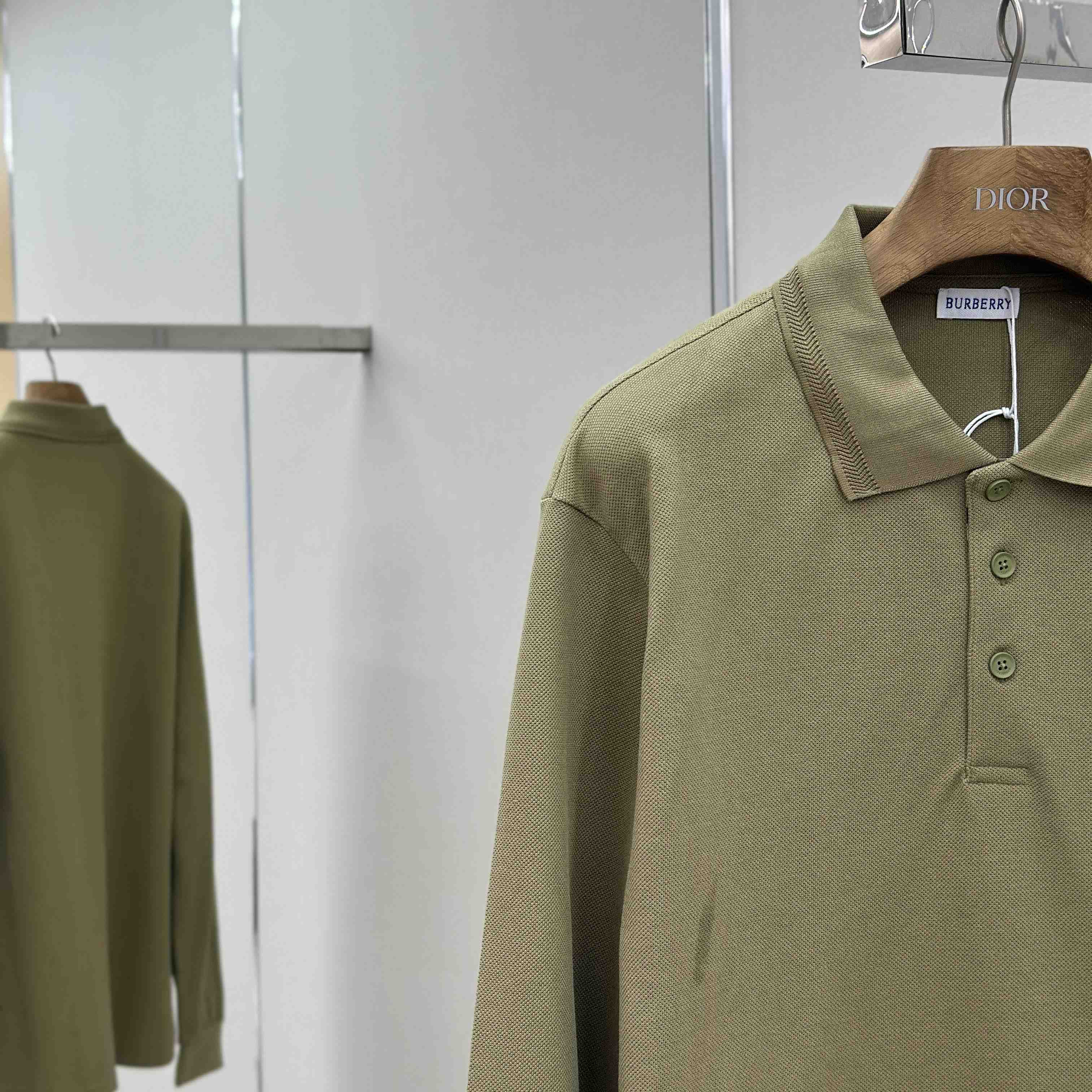 Burberry Long-sleeve Cotton Polo Shirt - DesignerGu