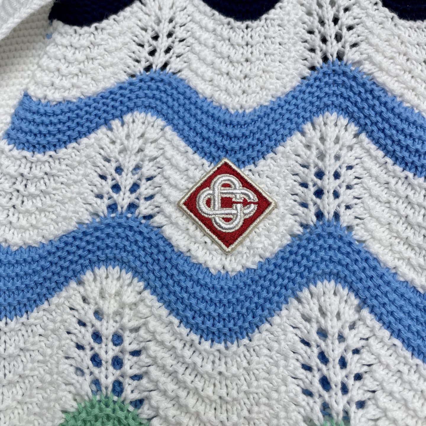 Casablanca Gradient Wave Crochet Shirt   D0107 - DesignerGu