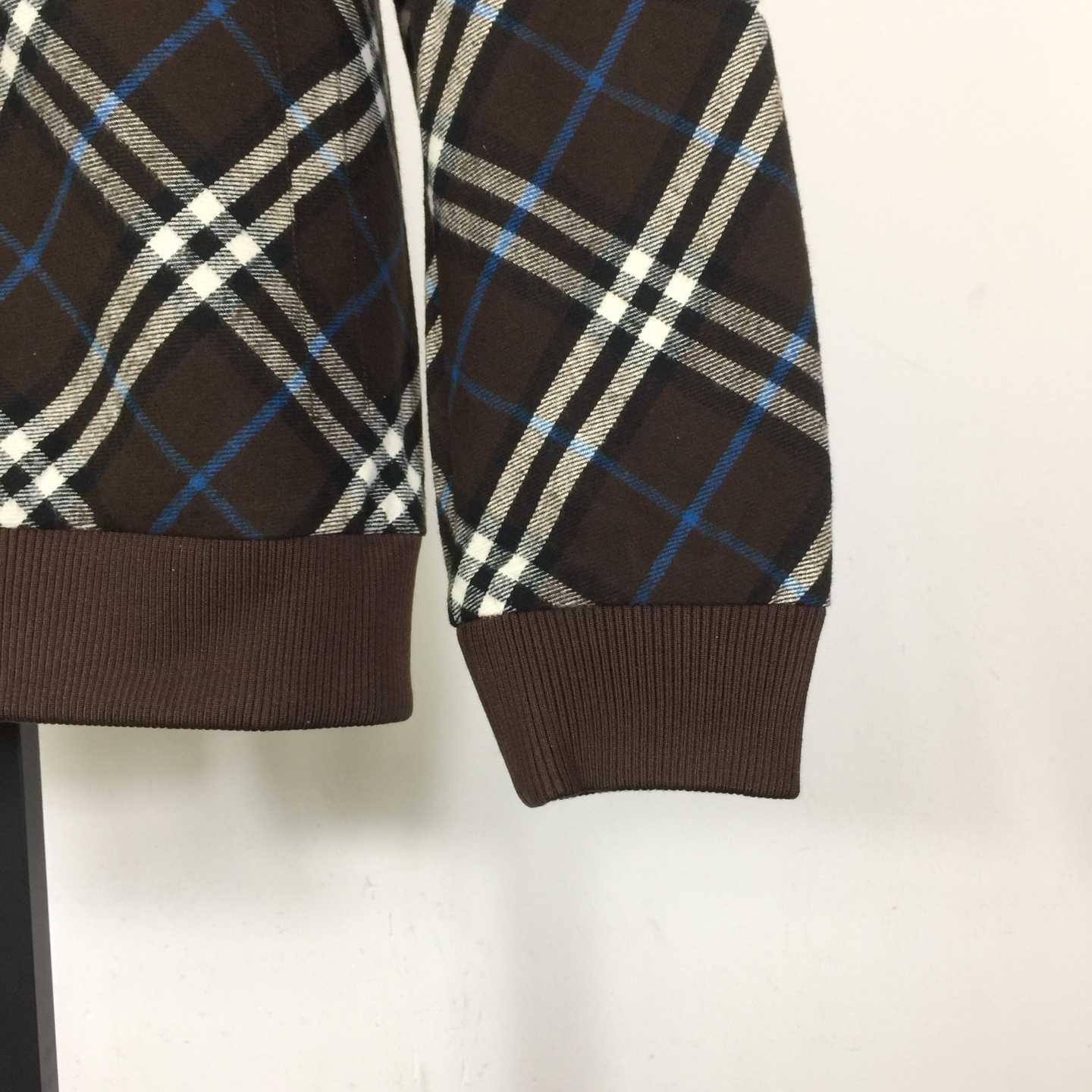 Burberry Check Wool Cashmere Bomber Jacket - DesignerGu