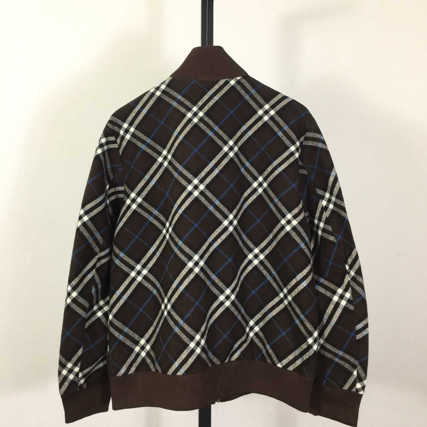 Burberry Check Wool Cashmere Bomber Jacket - DesignerGu