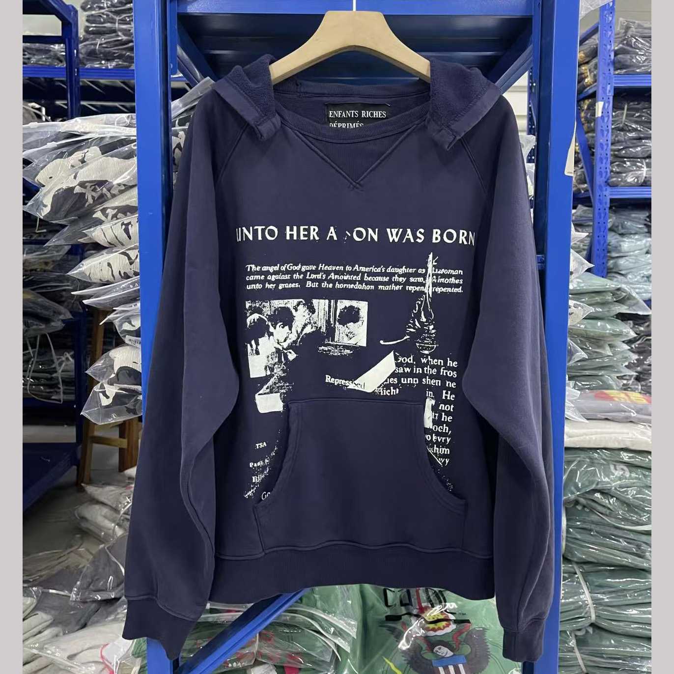 Enfants Riches Déprimés 25SS '' Unto Her A On Was Born'' Hoodie - DesignerGu