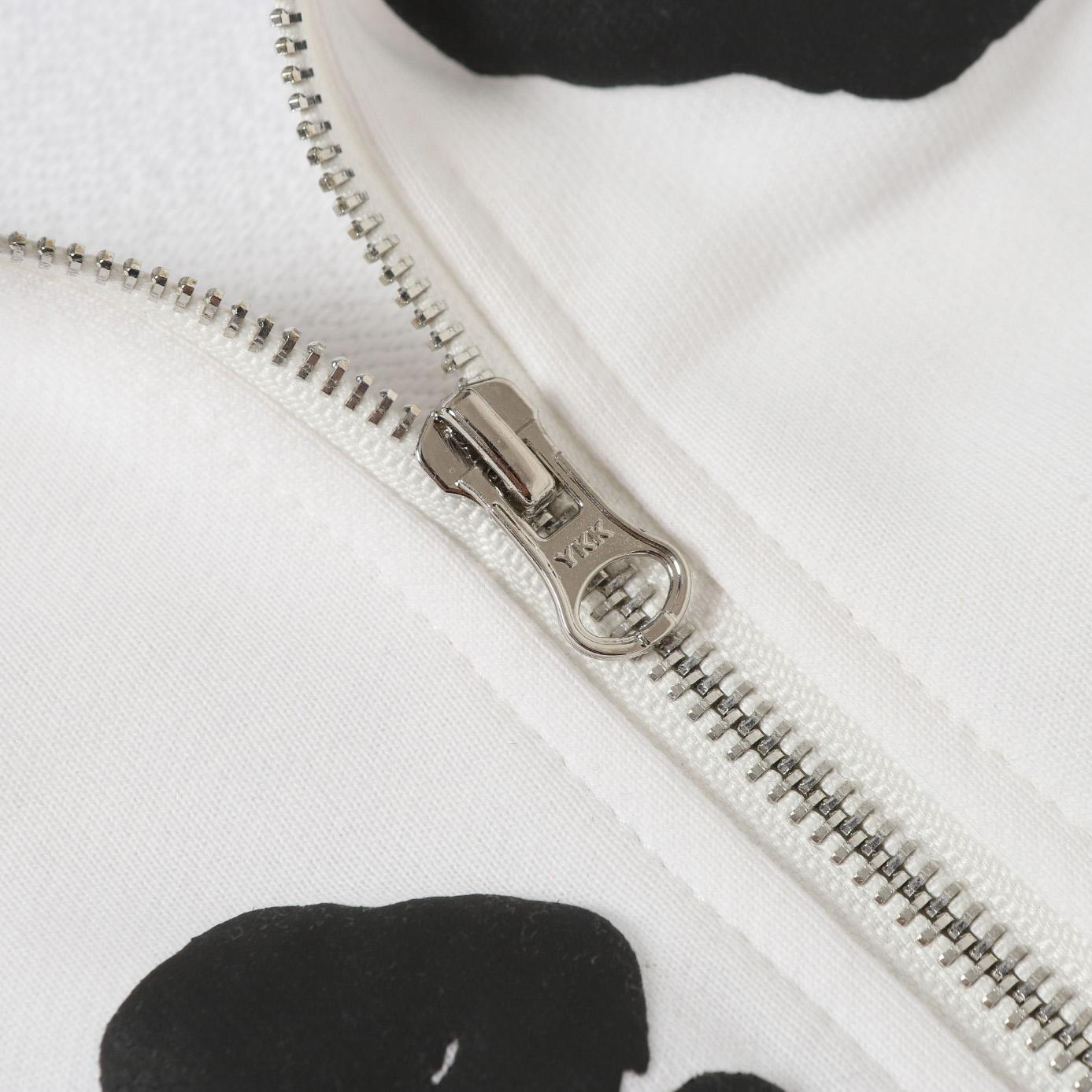 Denim Tears Cotton Wreath Zip Hoodie White - DesignerGu
