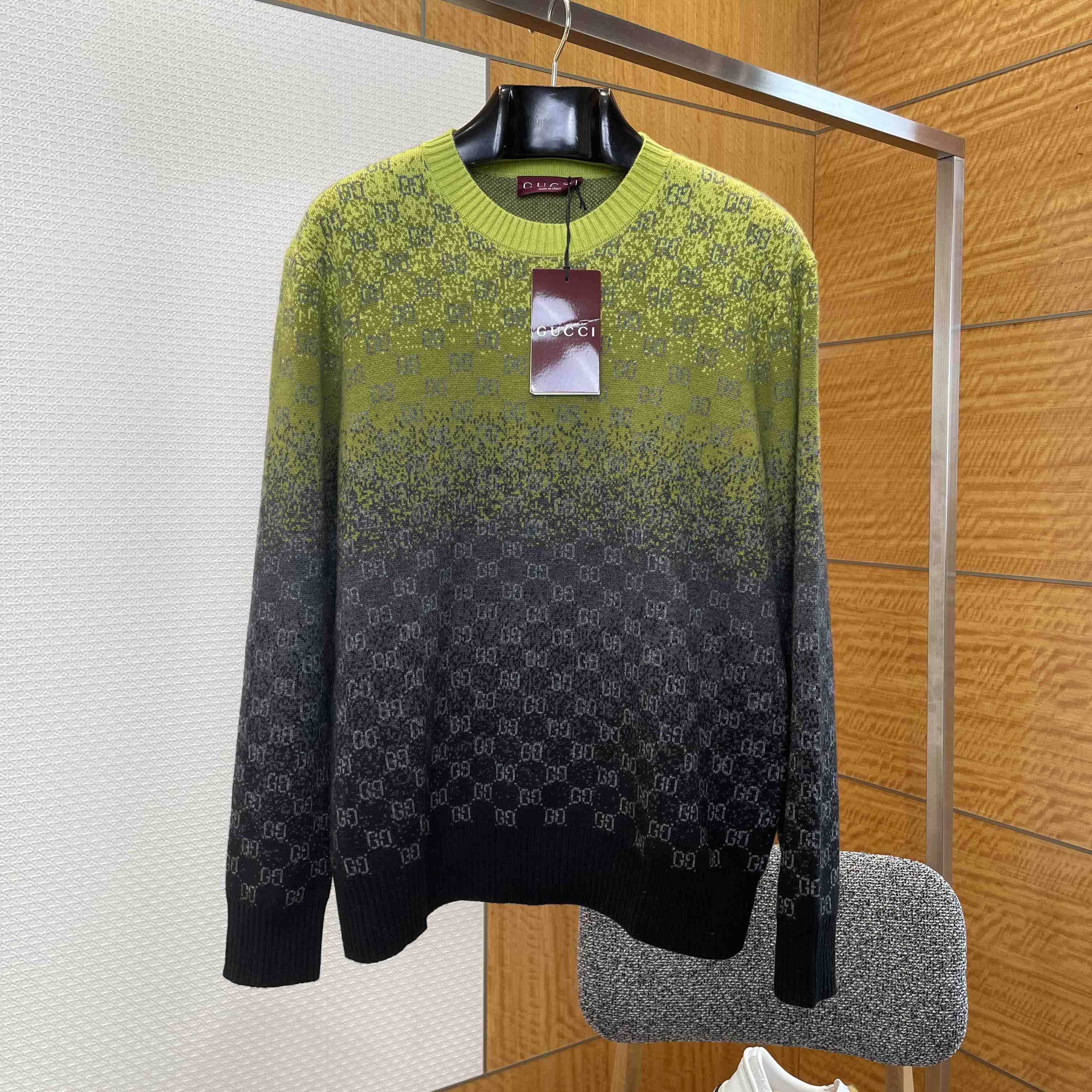 Gucci GG Wool Cashmere Jacquard Sweater - DesignerGu