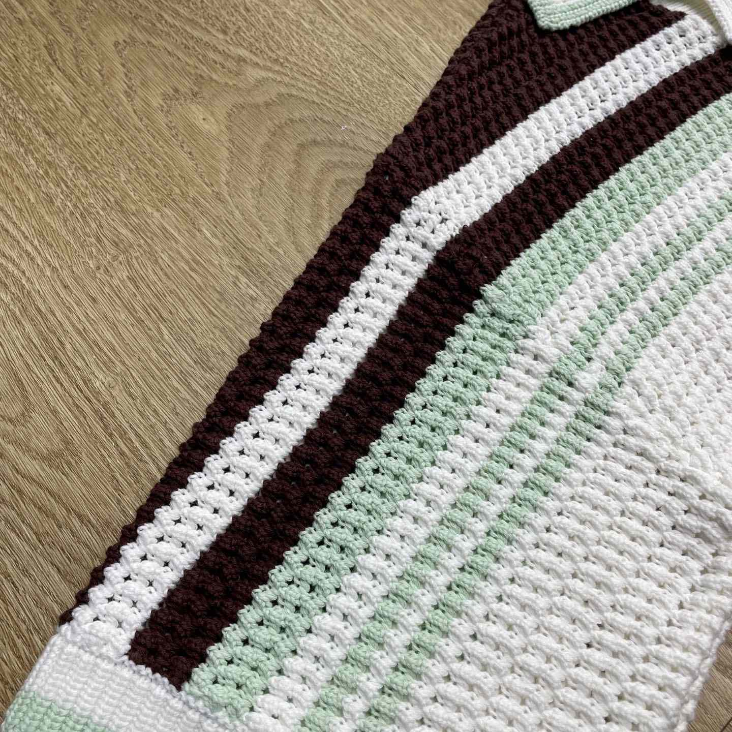 Casablanca Cotton Tennis Short Sleeve Crochet Shirt    Z6033 - DesignerGu