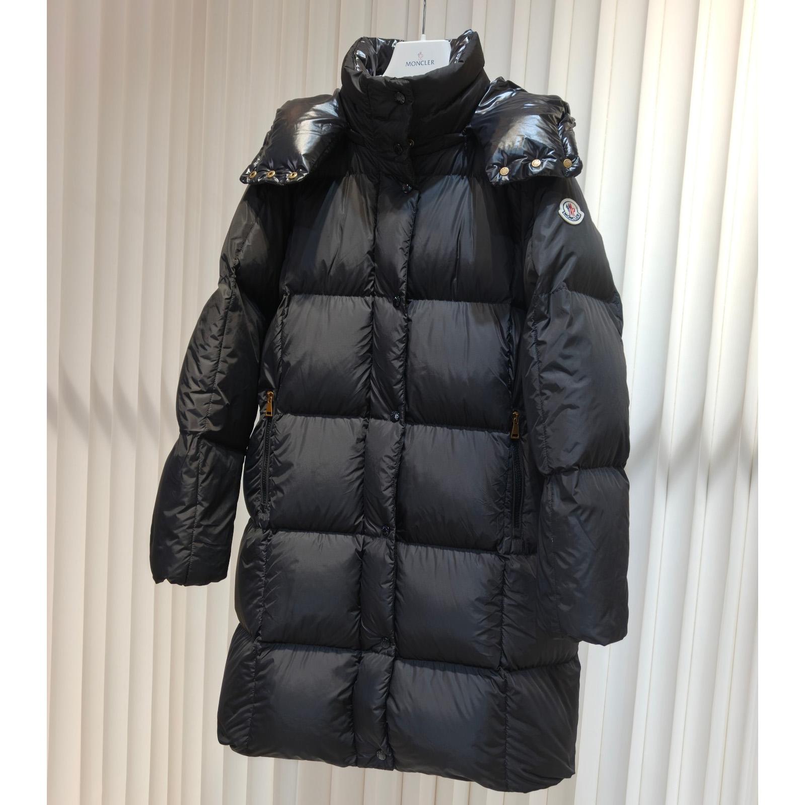 Moncler Litte Square-Quilted Hooded Long Down Jacket - DesignerGu